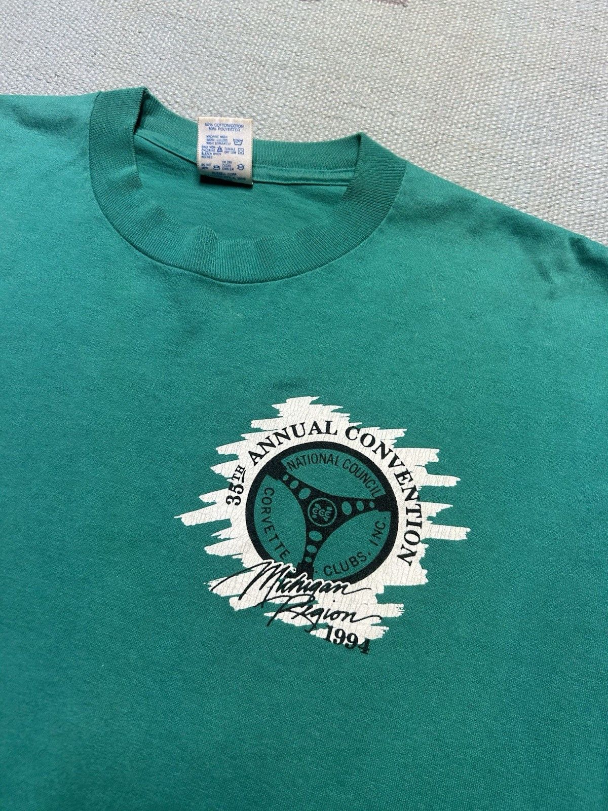 Vintage Vtg 90s t shirt corvette convention Michigan car 1994 large Size US L / EU 52-54 / 3 - 4 Thumbnail