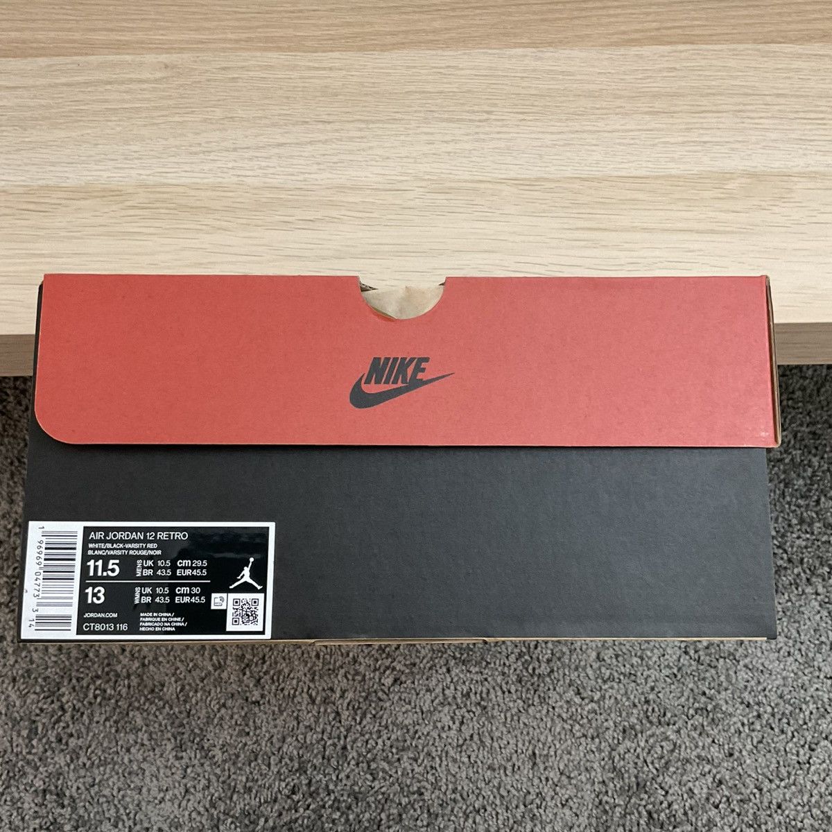 Nike Jordan 12 Retro Size US 11.5 / EU 44-45 - 9 Thumbnail