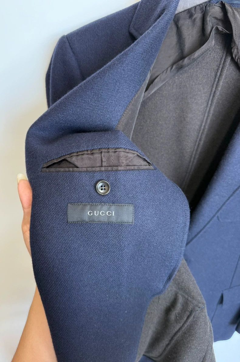 Gucci Gucci Pure cashmere dark blue suit Size 50R - 7 Thumbnail