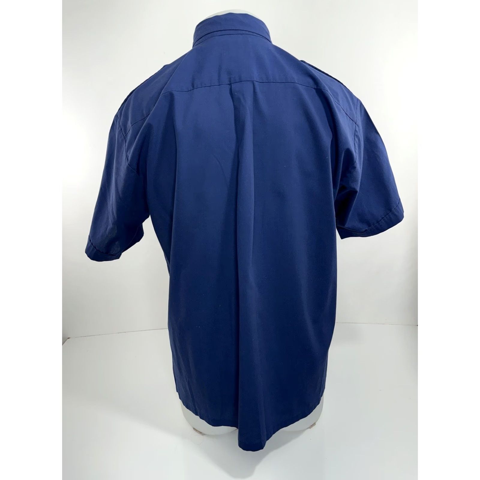 IOLANI IOLANI Shirt Vintage 60s Embroidered Epaulets Tiki Totem Hawaiian Blue M Mens Short Sleeve Button-Up Size US M / EU 48-50 / 2 - 3 Thumbnail