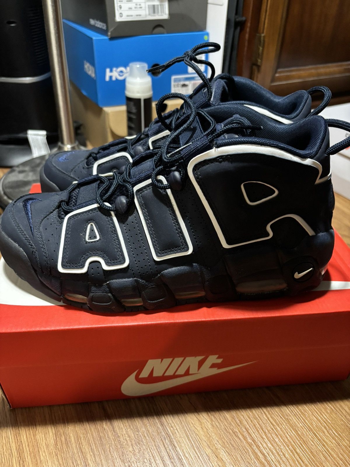 Nike Nike More Air Uptempo - obsidian Size US 9 / EU 42 - 7 Thumbnail