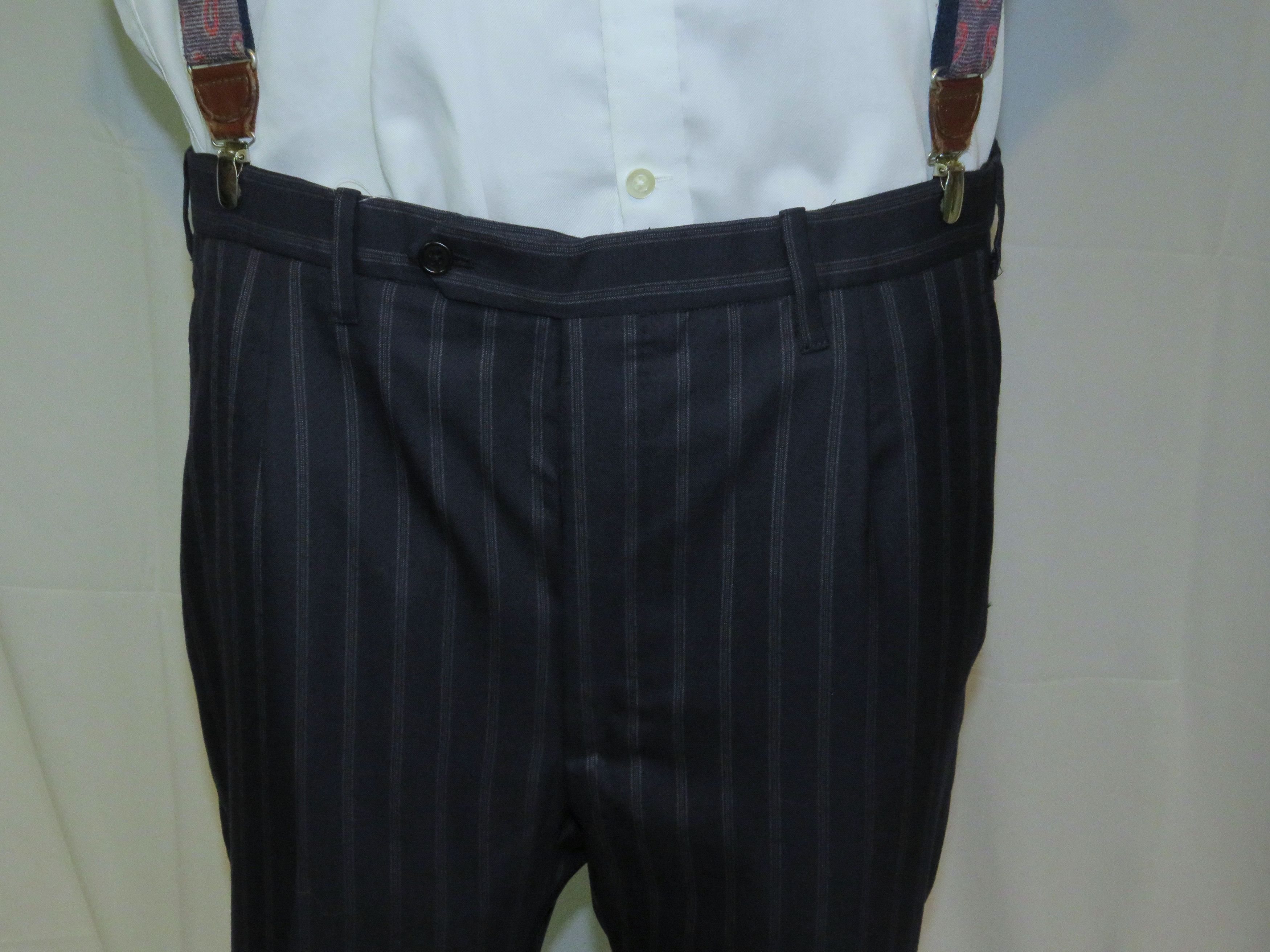 Kiton 14 Micron Super 180 Blanc Blue Striped Two Button Suit 48L Size 48L - 15 Thumbnail