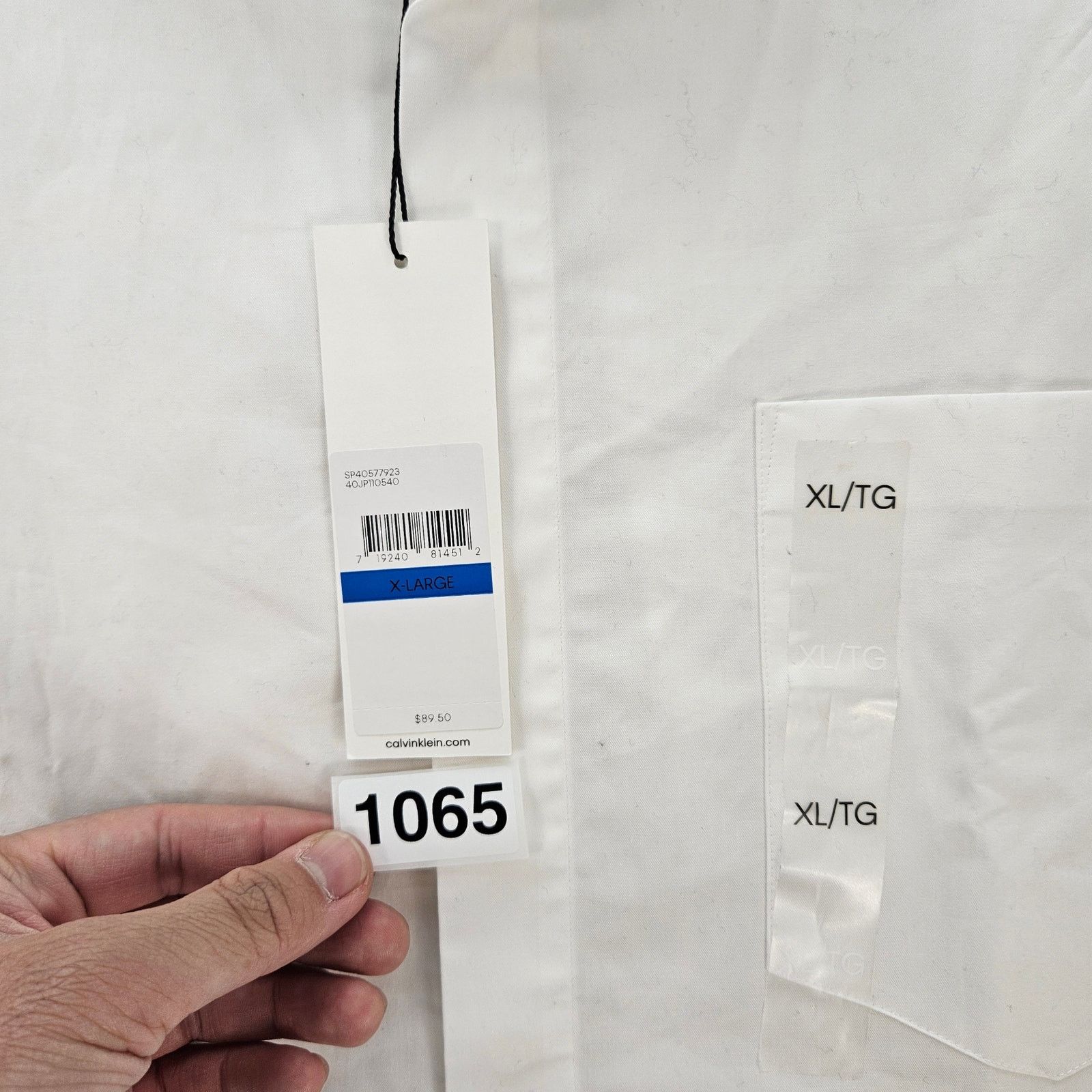 Calvin Klein CALVIN KLEIN MEN'S XL OVERSIZED CASUAL BUSINESS SHIRT WHITE Size US XL / EU 56 / 4 - 3 Thumbnail
