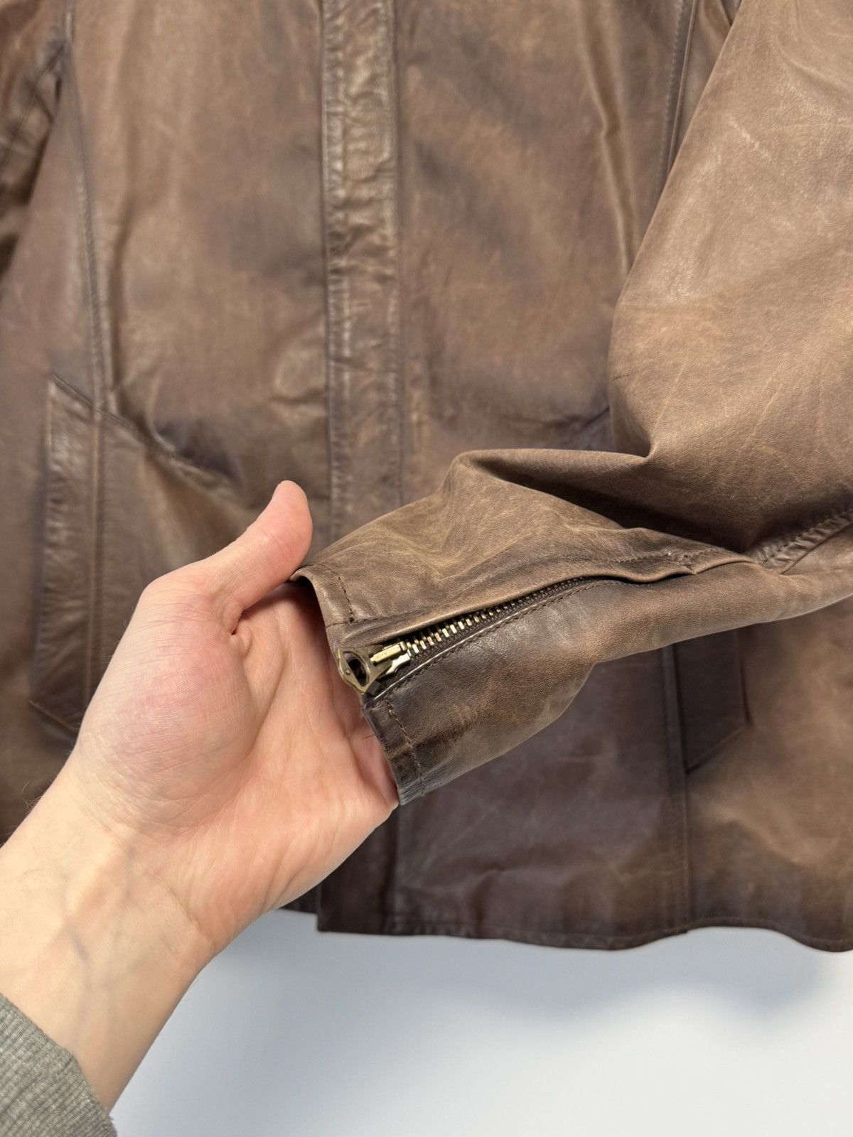 Other LUTIAN VENEZIA Leather Blazer Classic Lamb Nappa Brown Size US L / EU 52-54 / 3 - 8 Thumbnail