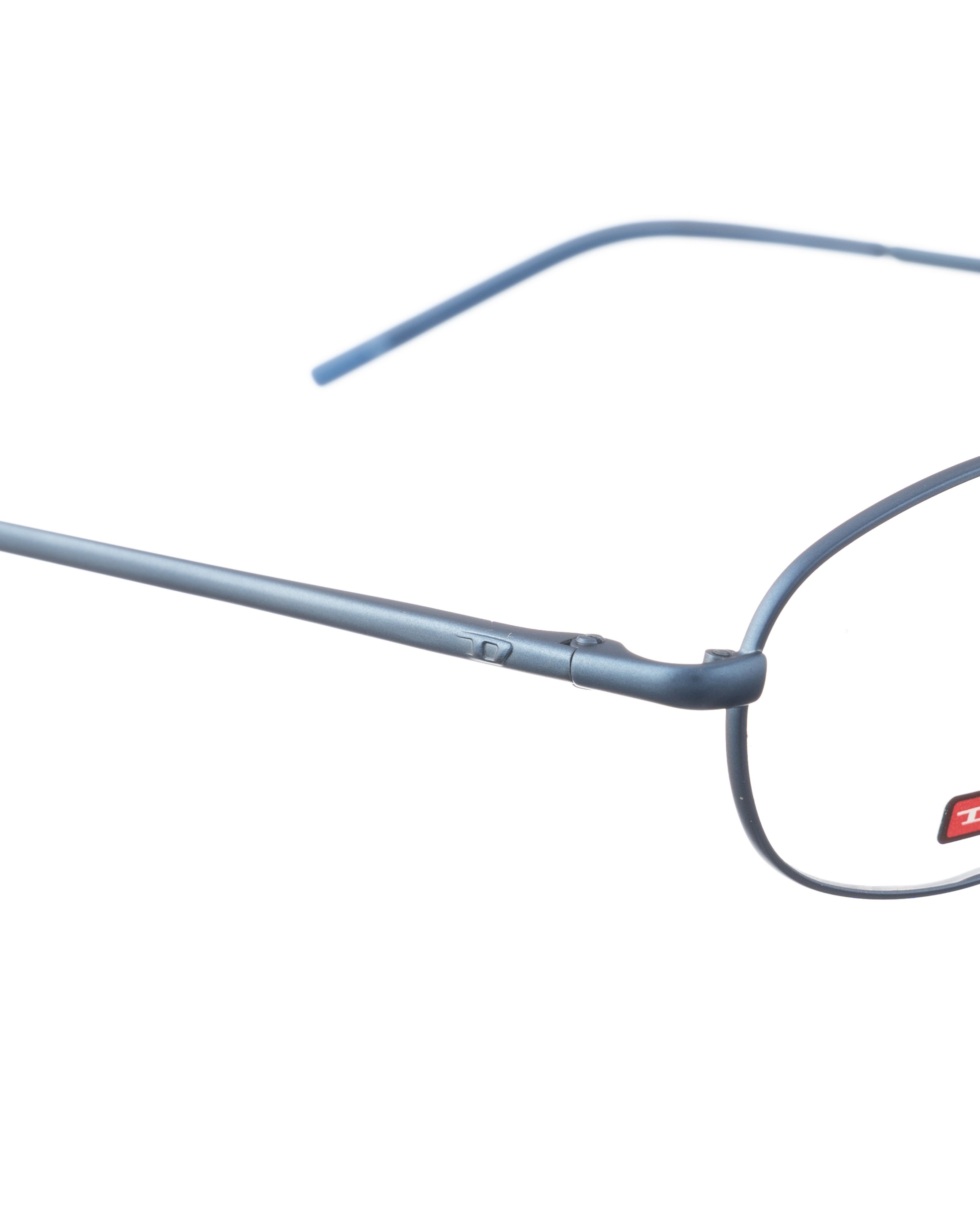 Diesel '00s Classic Blue Matte Metal Oval Glasses