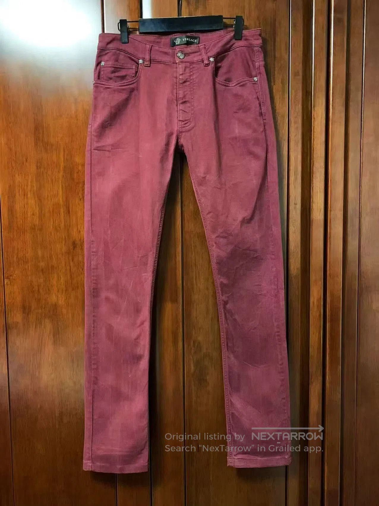 Japanese Brand Versace Red Jeans. Size US 31 - 1 Thumbnail