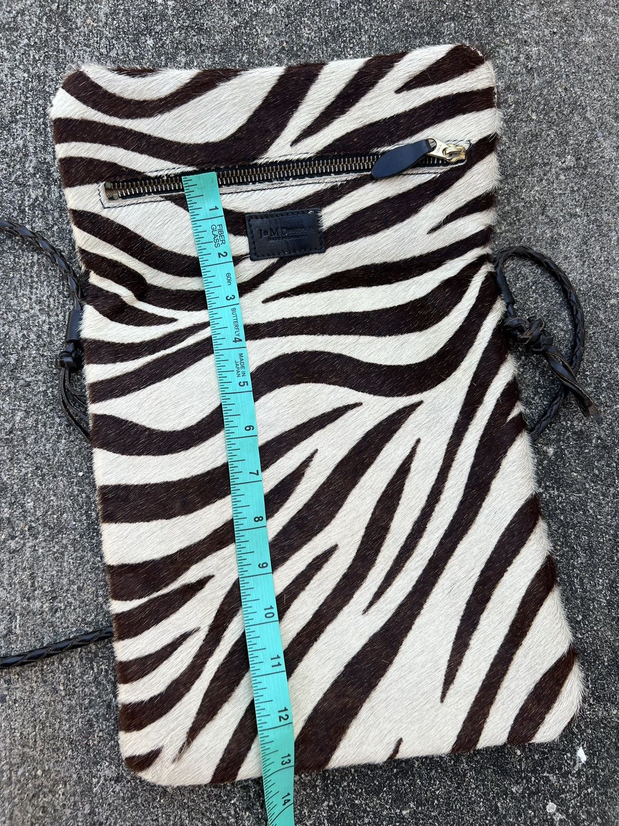 Leather Vintage J&M Davidson England Zebra Leather Sling Bag Size ONE SIZE - 25 Thumbnail