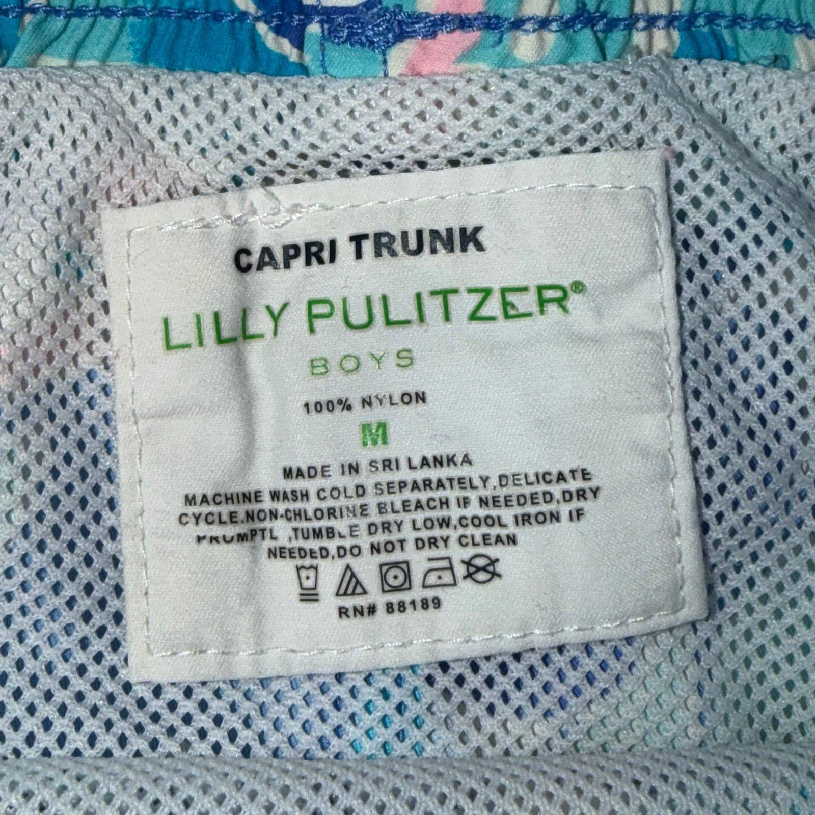 Other Lilly Pulitzer Boys Capri Trunk Medium Swim Shorts Size US 26 / EU 42 - 4 Thumbnail