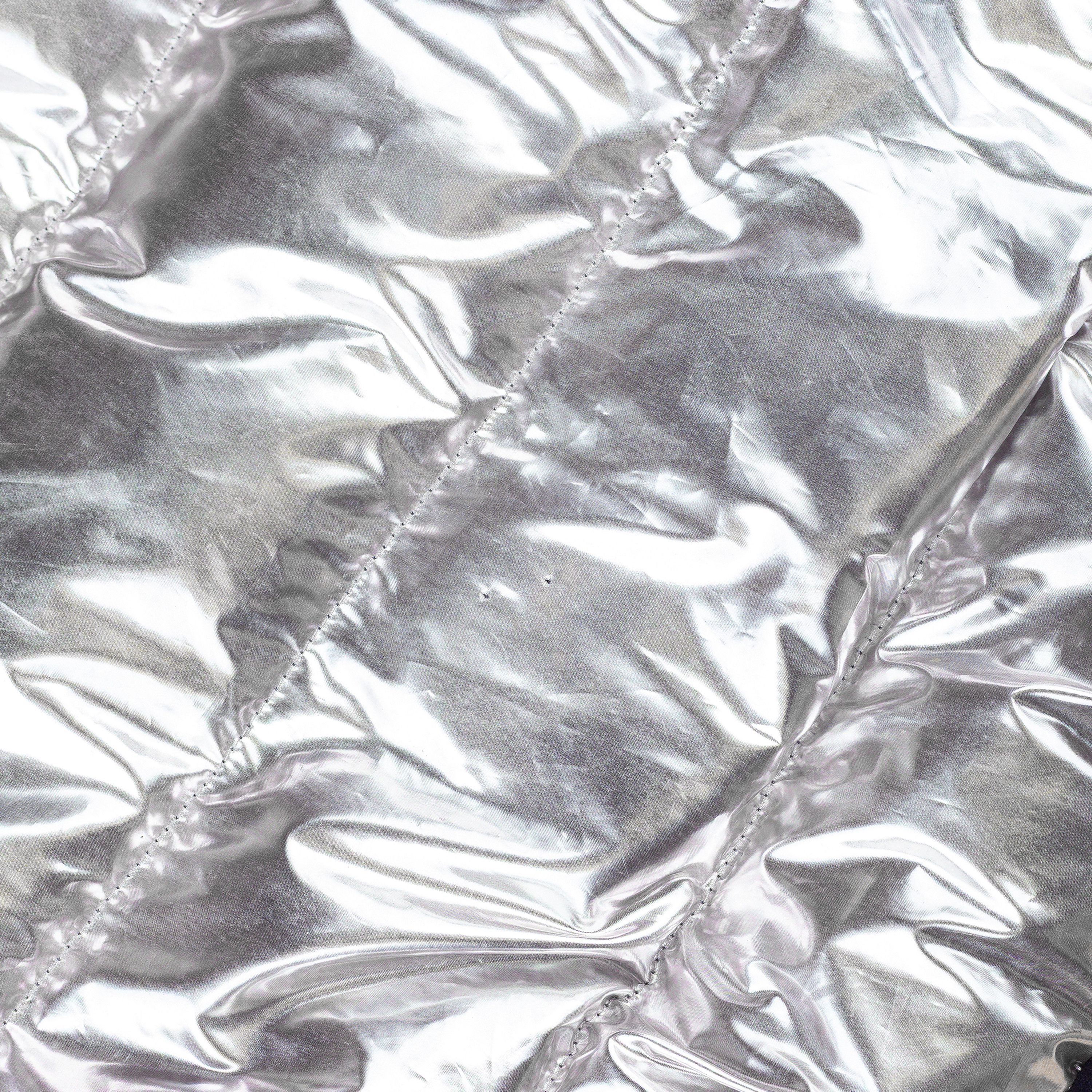 Cavalli Class Roberto Cavalli Metallic Silver Insulated Puffer Jacket Size XL / US 12-14 / IT 48-50 - 6 Thumbnail