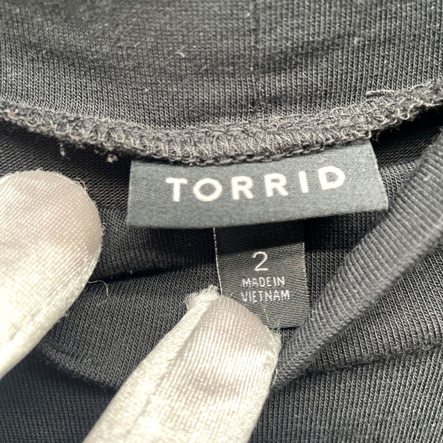Torrid Torrid Turtleneck Long Sleeve T-Shirt Womens 2X Black Jersey Knit Modal Blend Size XXL / US 16-18 / IT 52-54 - 5 Thumbnail
