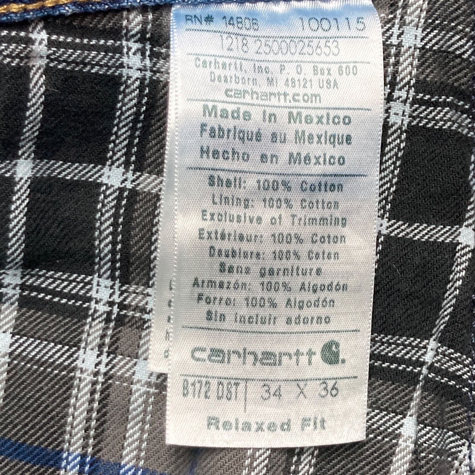 Carhartt Carhartt B172 Flannel Lined Denim Jeans Mens 34x36 Relaxed Size US 34 / EU 50 - 4 Thumbnail