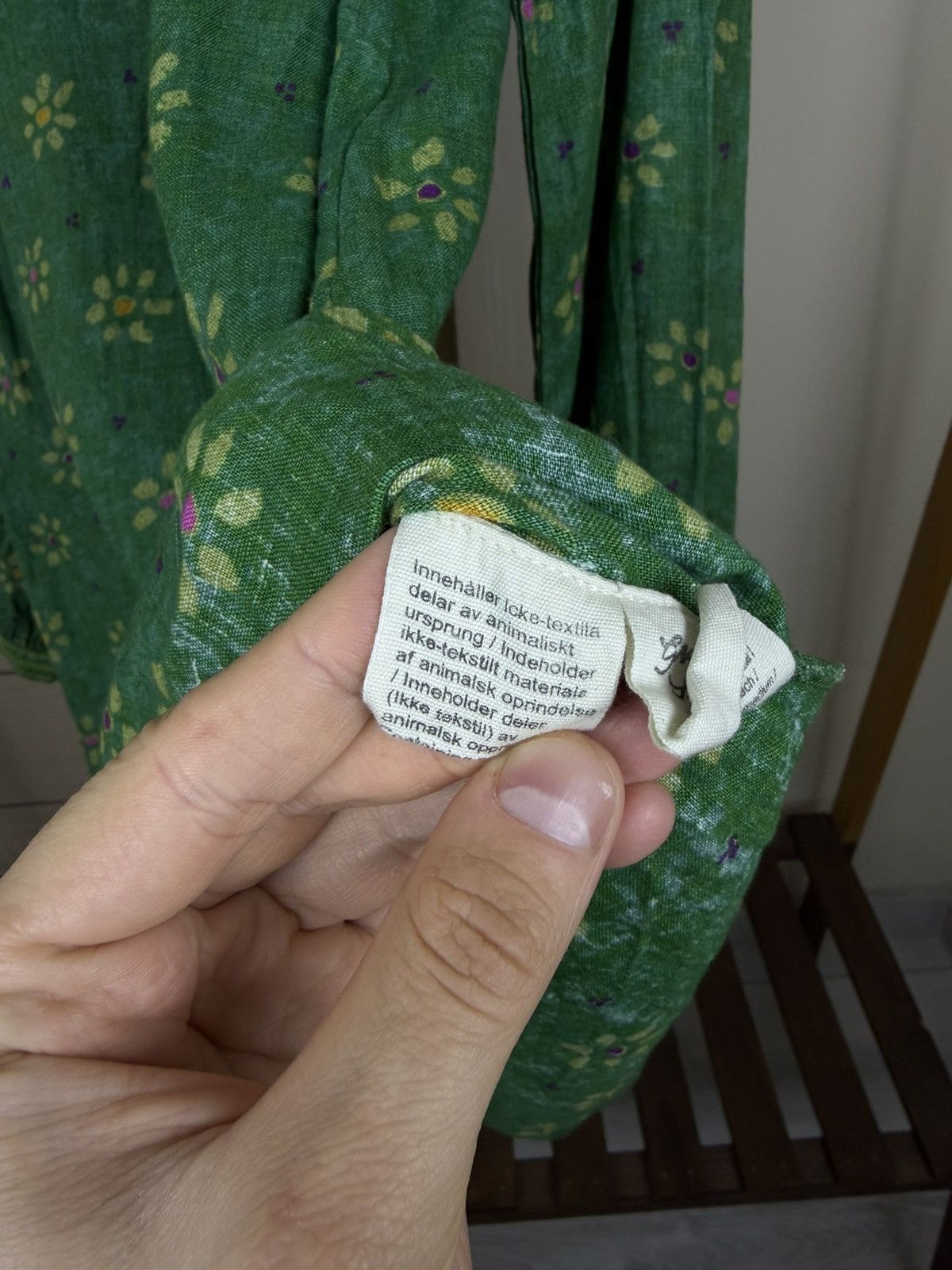 Gudrun Sjoden gudrun sjöden green linen flower print tunic blouses shirt Size M / US 6-8 / IT 42-44 - 12 Thumbnail