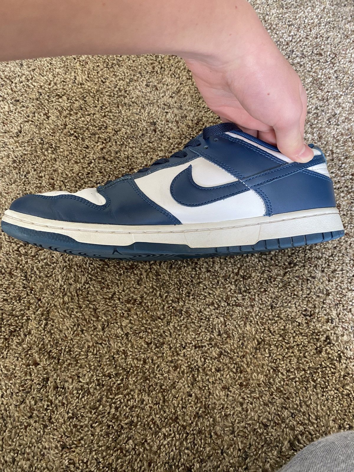Nike Nike Dunk Low Retro Navy and White Size US 11 / EU 44 - 4 Thumbnail