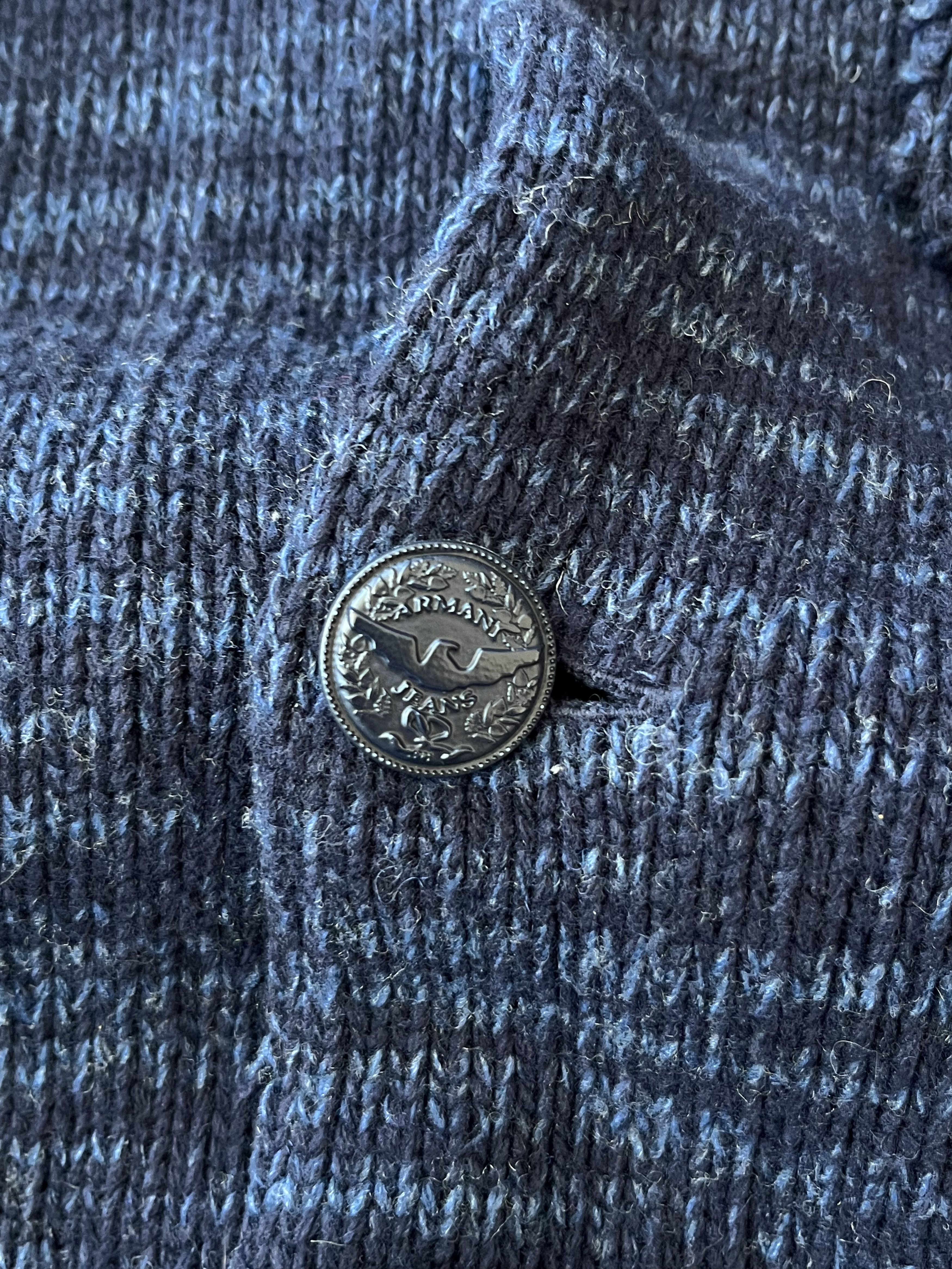 Emporio Armani ARMANI JEANS Cardigan Sweater Botton Up Military Style Size US L / EU 52-54 / 3 - 7 Thumbnail
