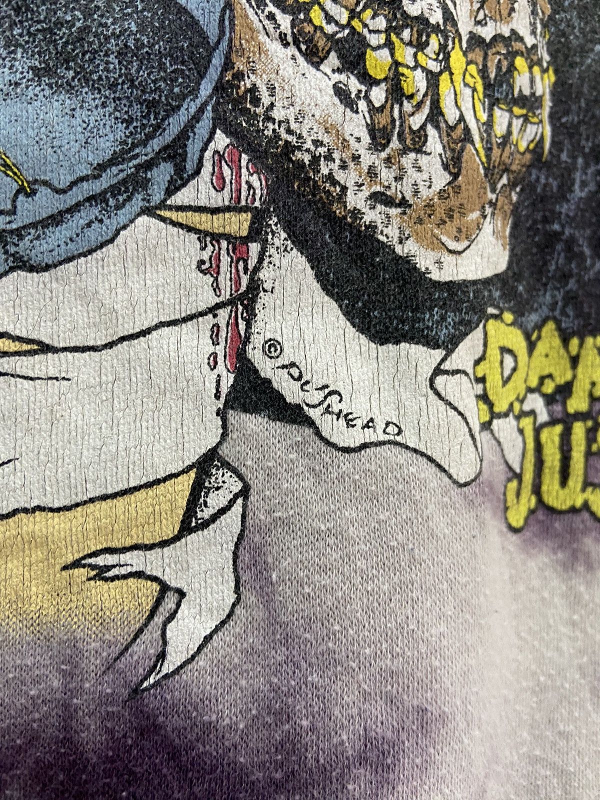 Metallica METALLICA DAMAGED JUSTICE PUSHEAD OVERSIZED HOODIE Size XL / US 12-14 / IT 48-50 - 5 Thumbnail