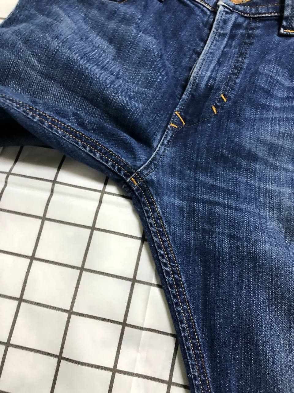 Diesel Diesel Thavar 0880G Faded Whiskered Denim Slim Jeans Size US 32 / EU 48 - 7 Thumbnail