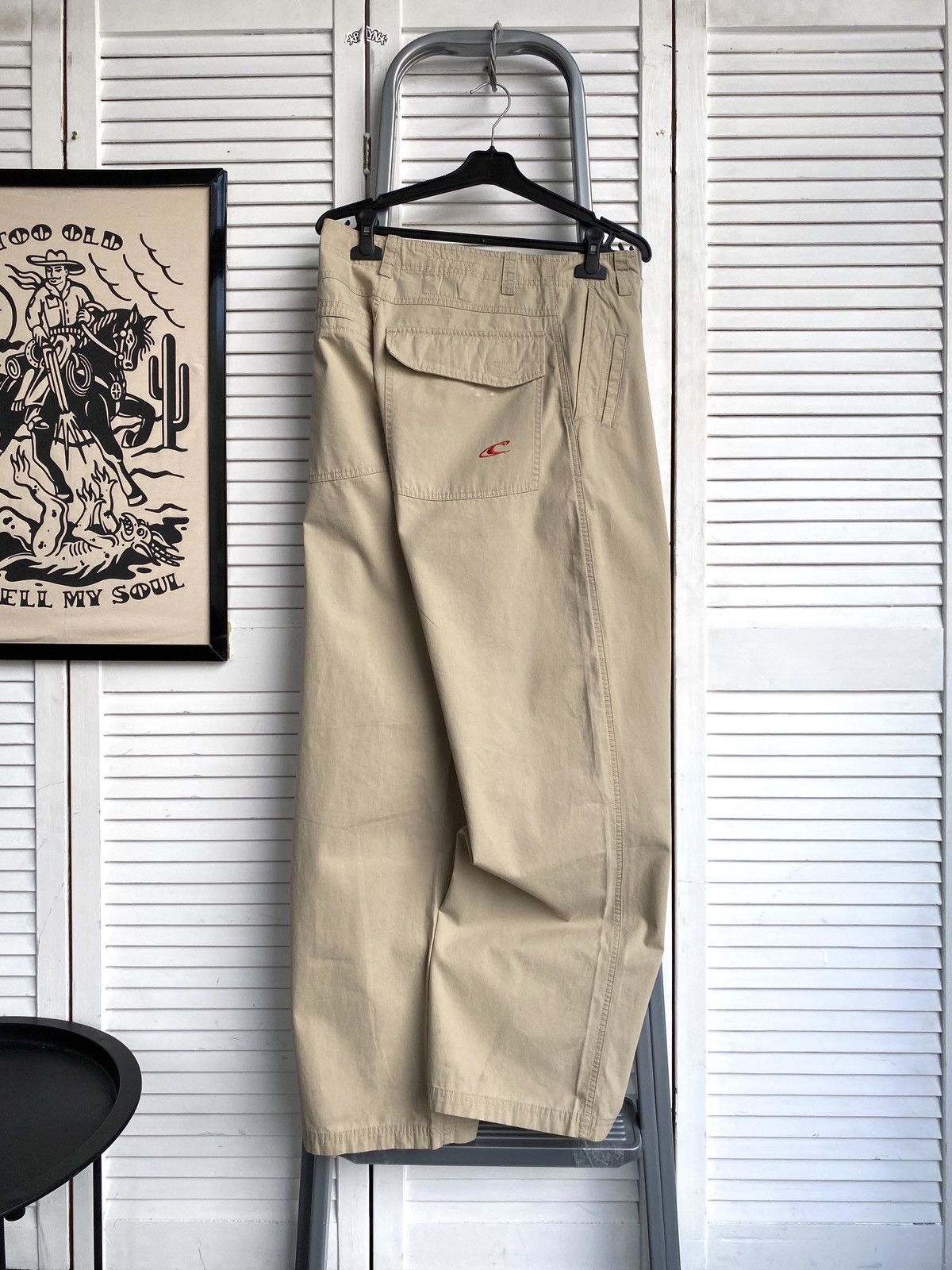 O'Neill Vintage O’Neil Baggy Skateboarding Light Pants Y2K Beige Size US 31 - 2 Thumbnail