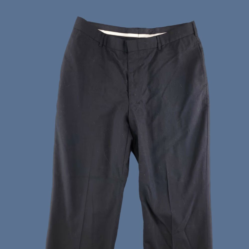 Vintage DSCP Dress Pants Men 37x30 Black Wool Blend 37R Trousers Inches Regular Zip Wool Pattern Solid Dress Pants Mens Black 30-Inseam 37 Waist Size US 37 - 1 Thumbnail