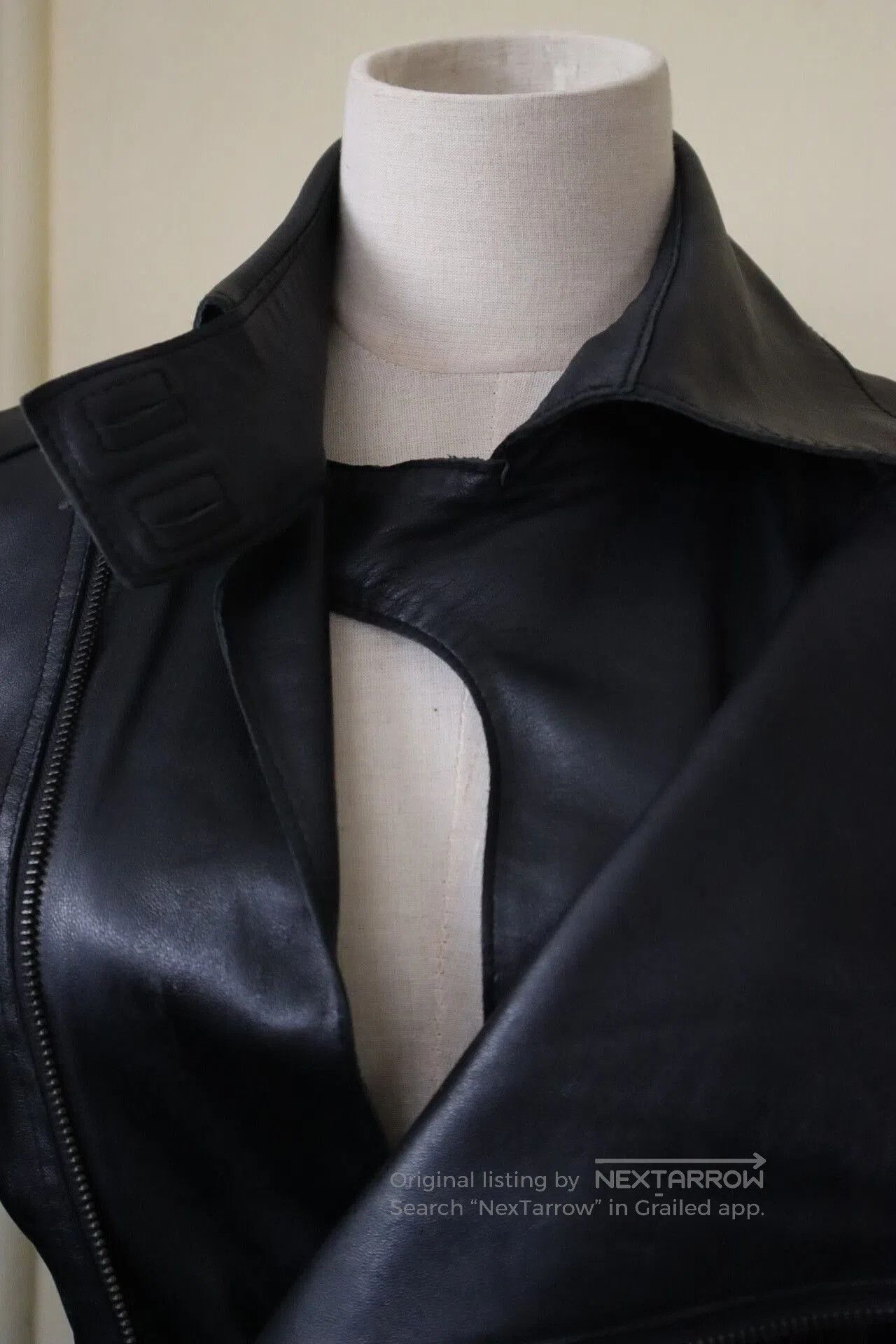 Jean Paul Gaultier 1990s Jean Paul Gaultier Black Leather Coat. Size M / US 6-8 / IT 42-44 - 4 Thumbnail
