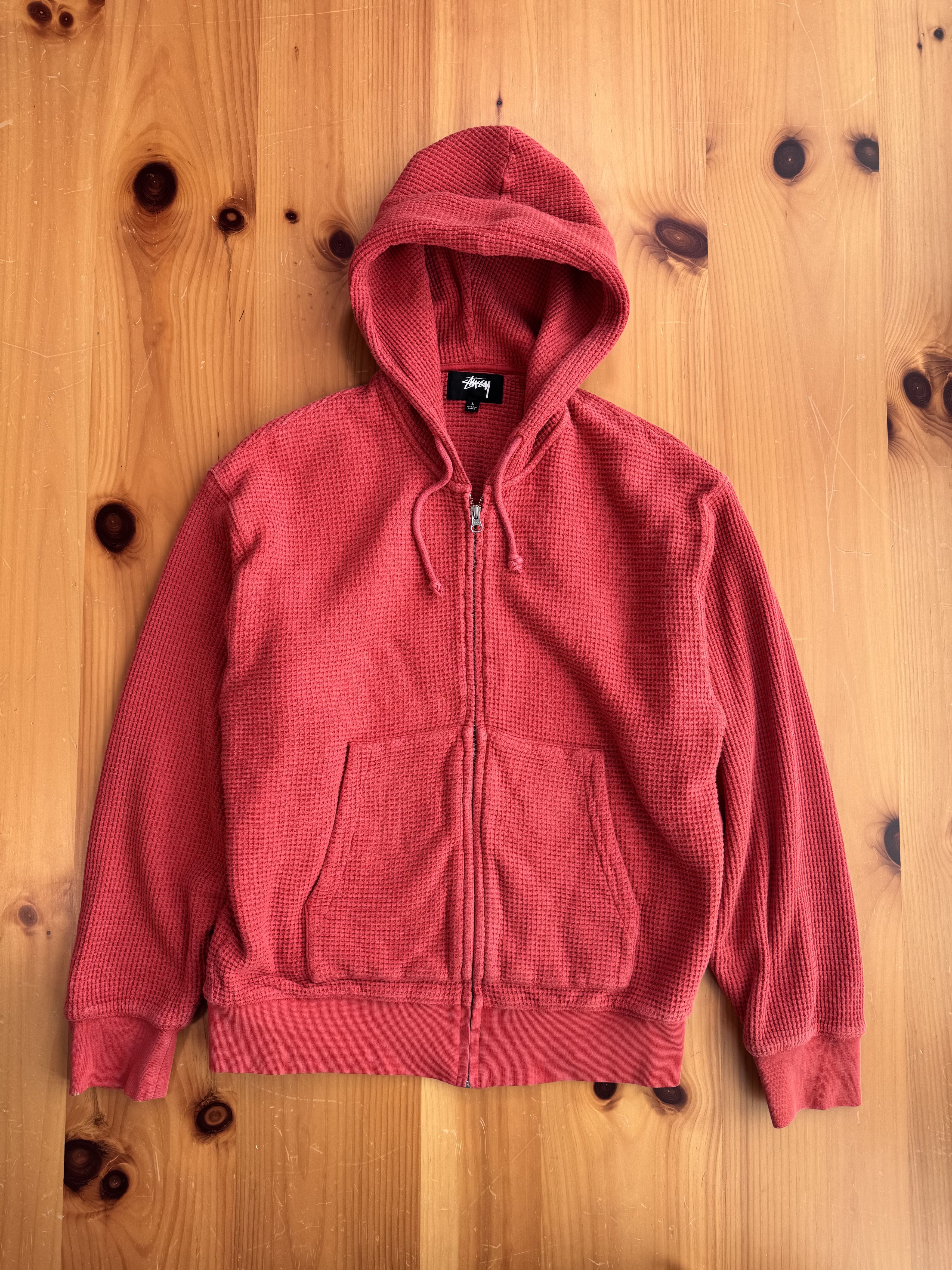 Stussy Stussy Double Layer Waffle Hoodie WORK Size US L / EU 52-54 / 3 - 1 Thumbnail