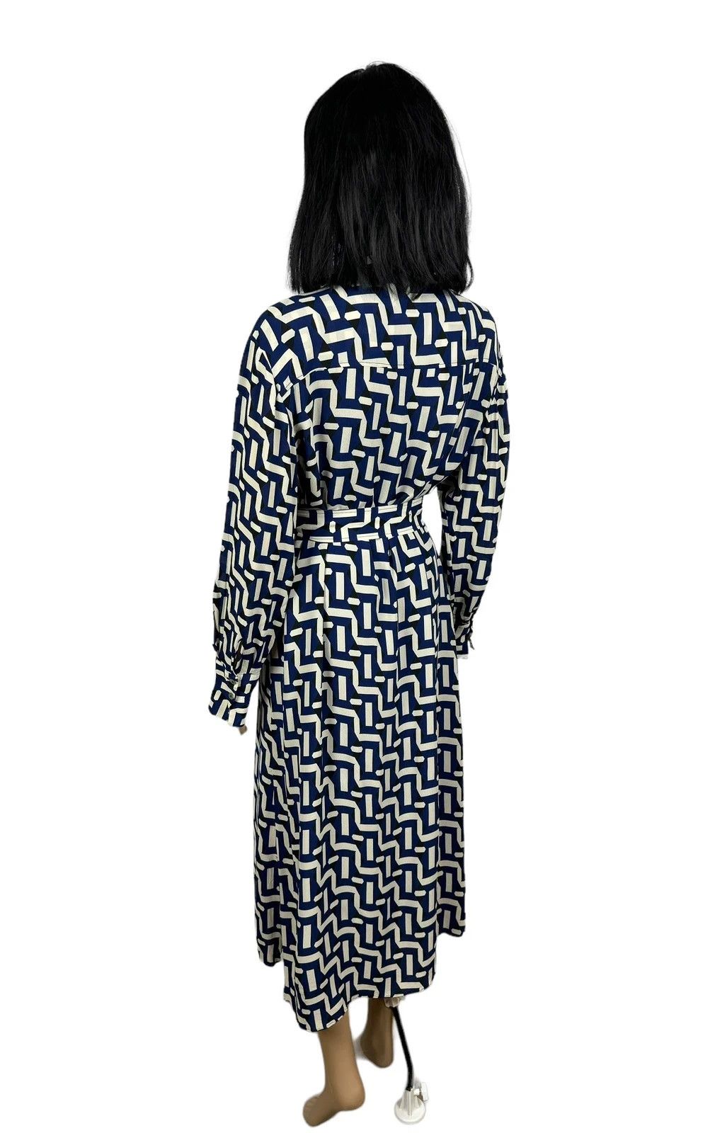 Massimo Dutti Massimo Dutti Geometric Pattern Dress Viscose Belted EU40 Size M / US 6-8 / IT 42-44 - 6 Thumbnail