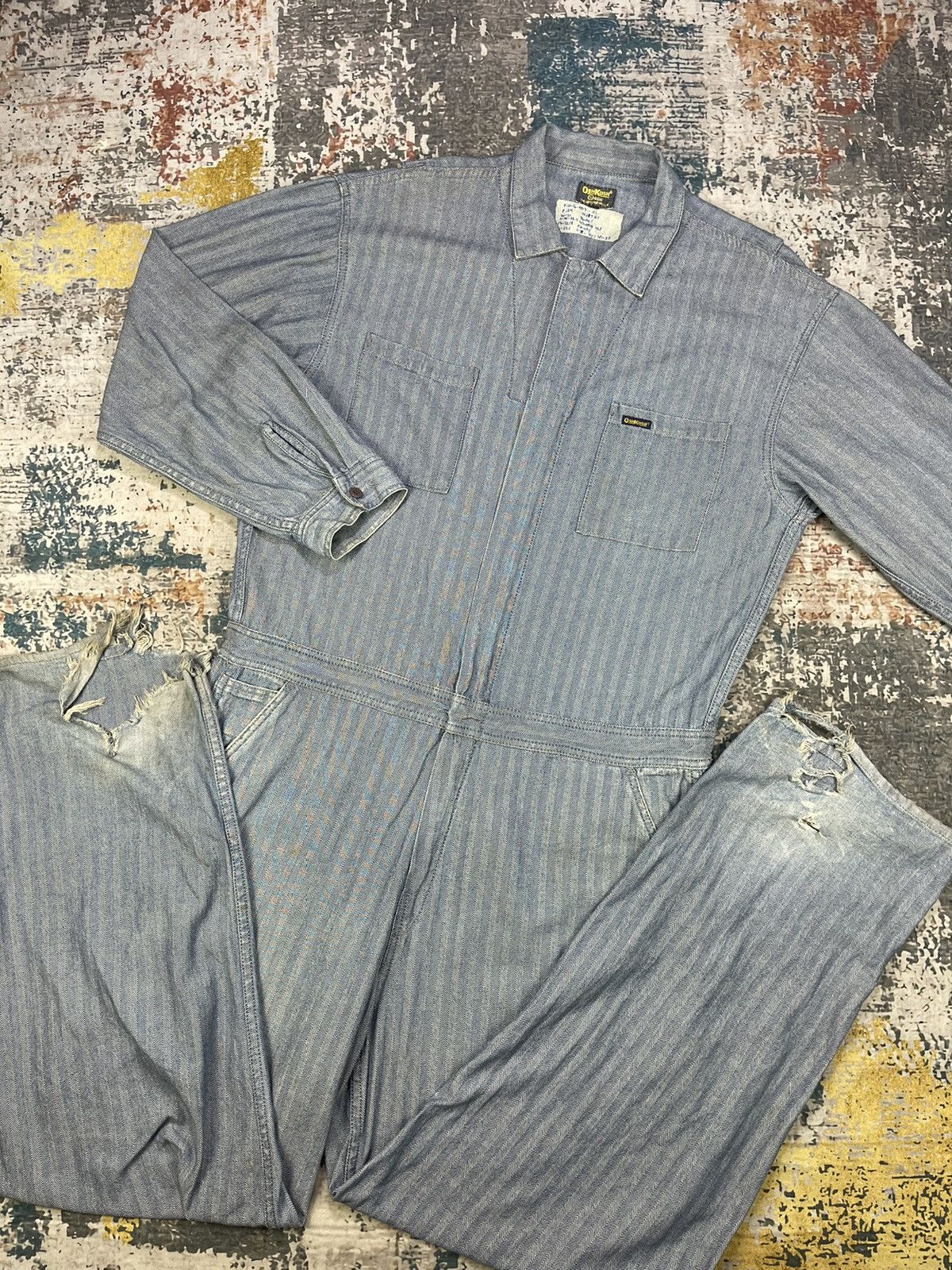 Oshkosh OSHKOSH Classic Harringbone Denim Coveralls Size US 40 / EU 56 - 1 Thumbnail