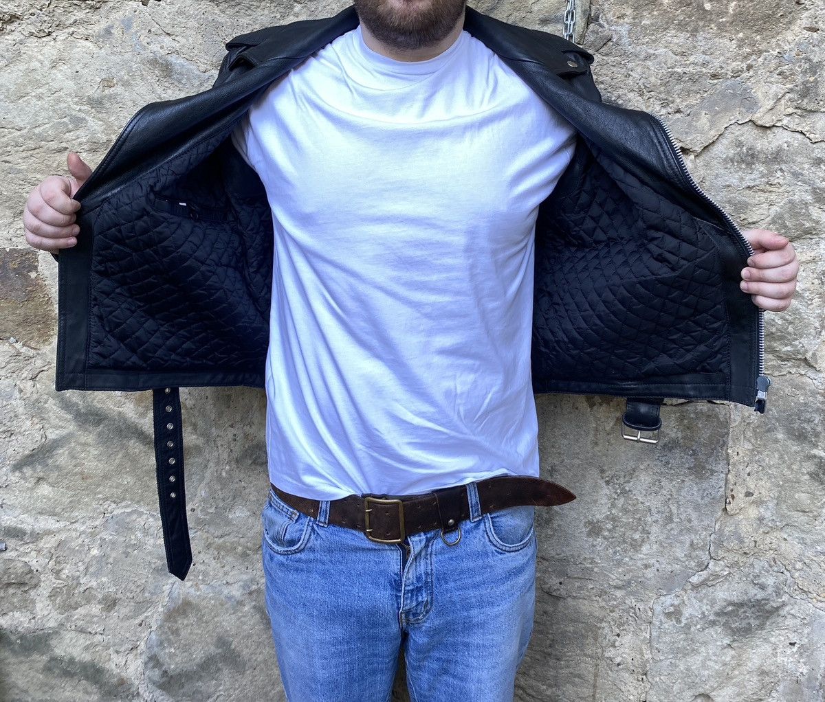 Vintage Rare Vintage 80s Hein Gericke Metalhead Leather Biker Jacket Size US M / EU 48-50 / 2 - 3 Thumbnail