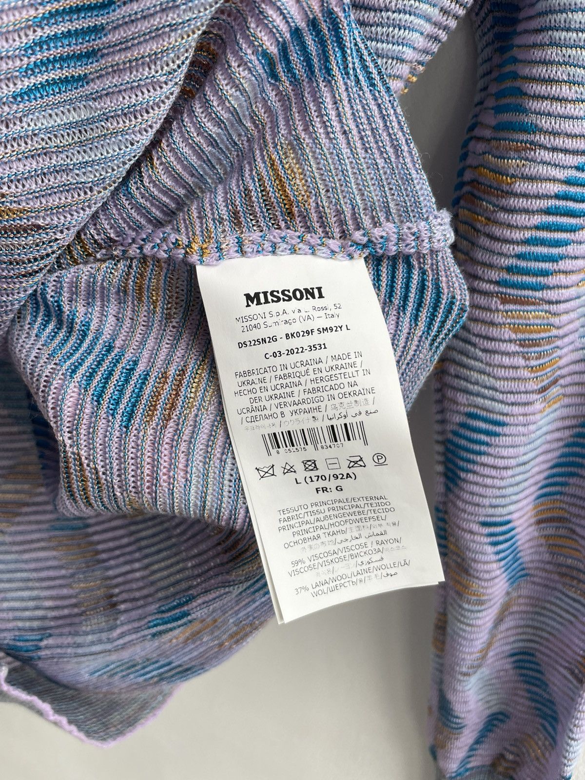 Missoni MISSONI Textured Thin Knit Pullover Sweater Top Long Sleeve Size L / US 10 / IT 46 - 6 Thumbnail