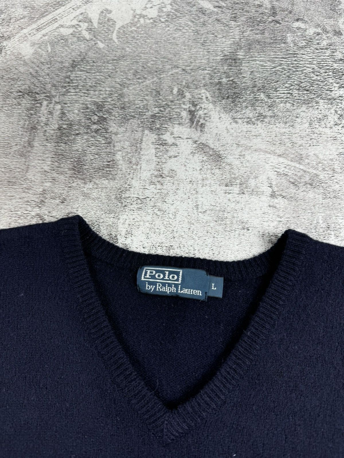 Polo Ralph Lauren 90S Polo Ralph Lauren Lambs Wool V-Neck Old Money Sweater Size US L / EU 52-54 / 3 - 9 Thumbnail