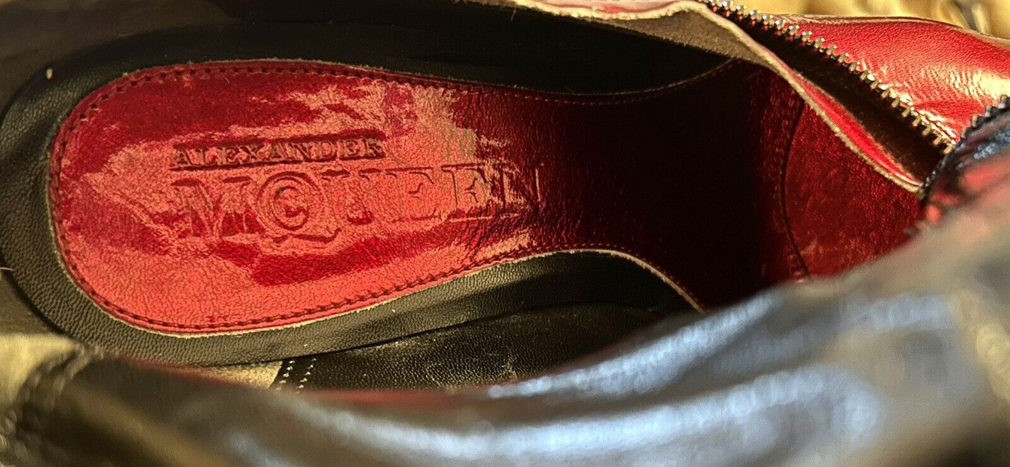 Alexander McQueen TORNADO LEATHER ZIPPED BOOTS Size US 7.5 / IT 37.5 - 6 Thumbnail