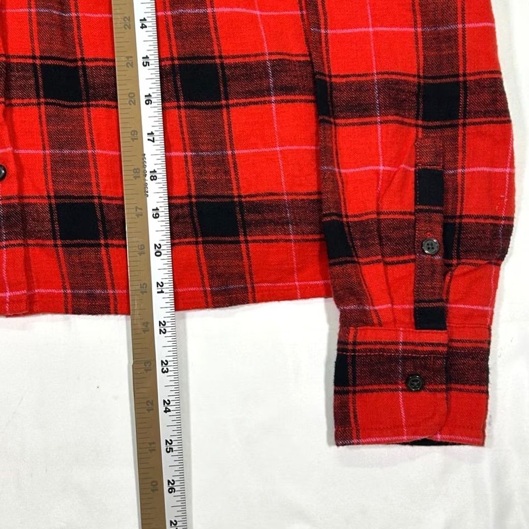 J.Crew NWT J.Crew Button-Down Shirt Womens 8 Red Black Buffalo Plaid Flannel Shirt Boyfriend fit? Size M / US 6-8 / IT 42-44 - 7 Thumbnail