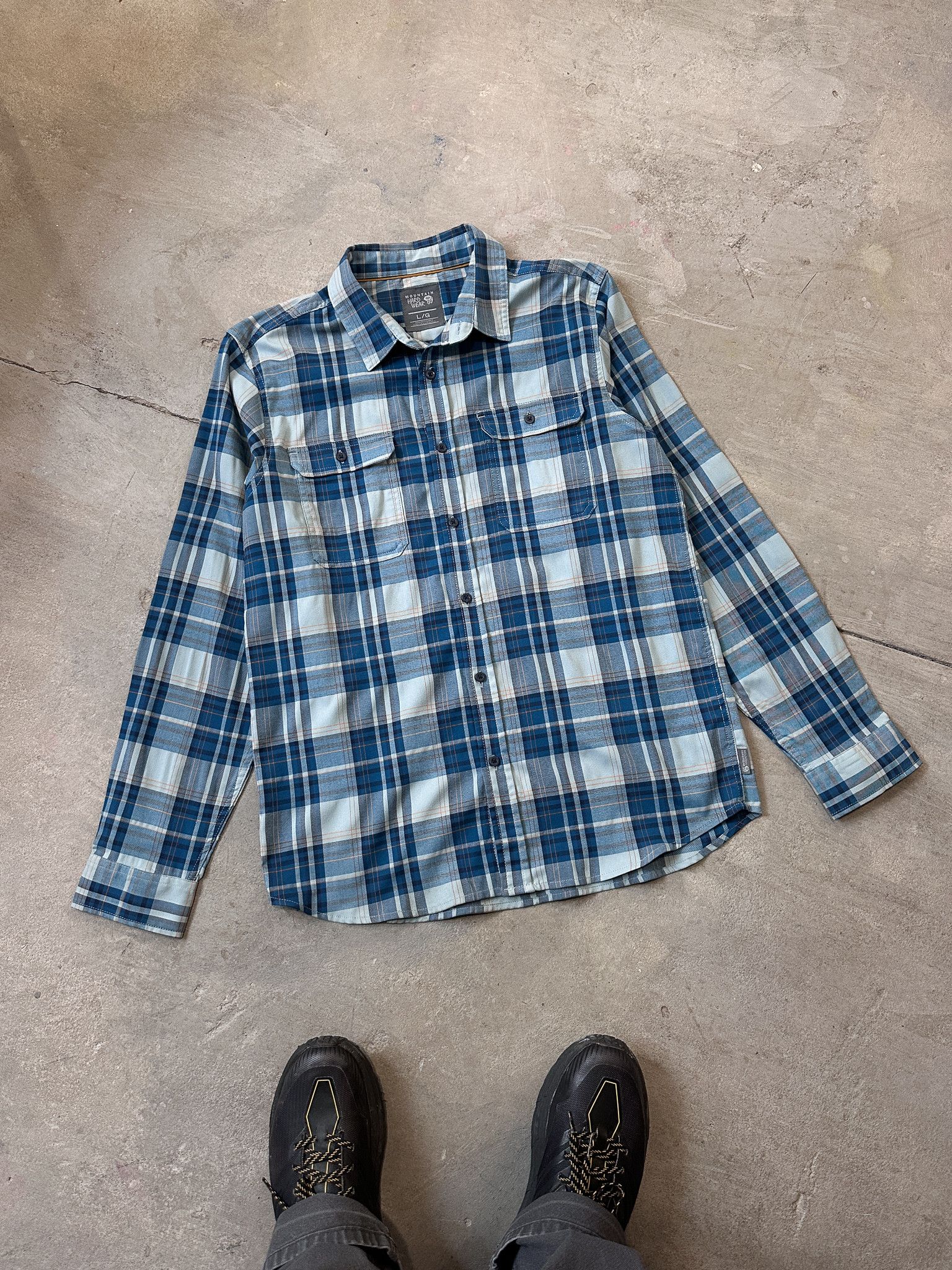 Mountain Hardwear Mountain Hardwear Blue Check Shirt Size US L / EU 52-54 / 3 - 1 Thumbnail