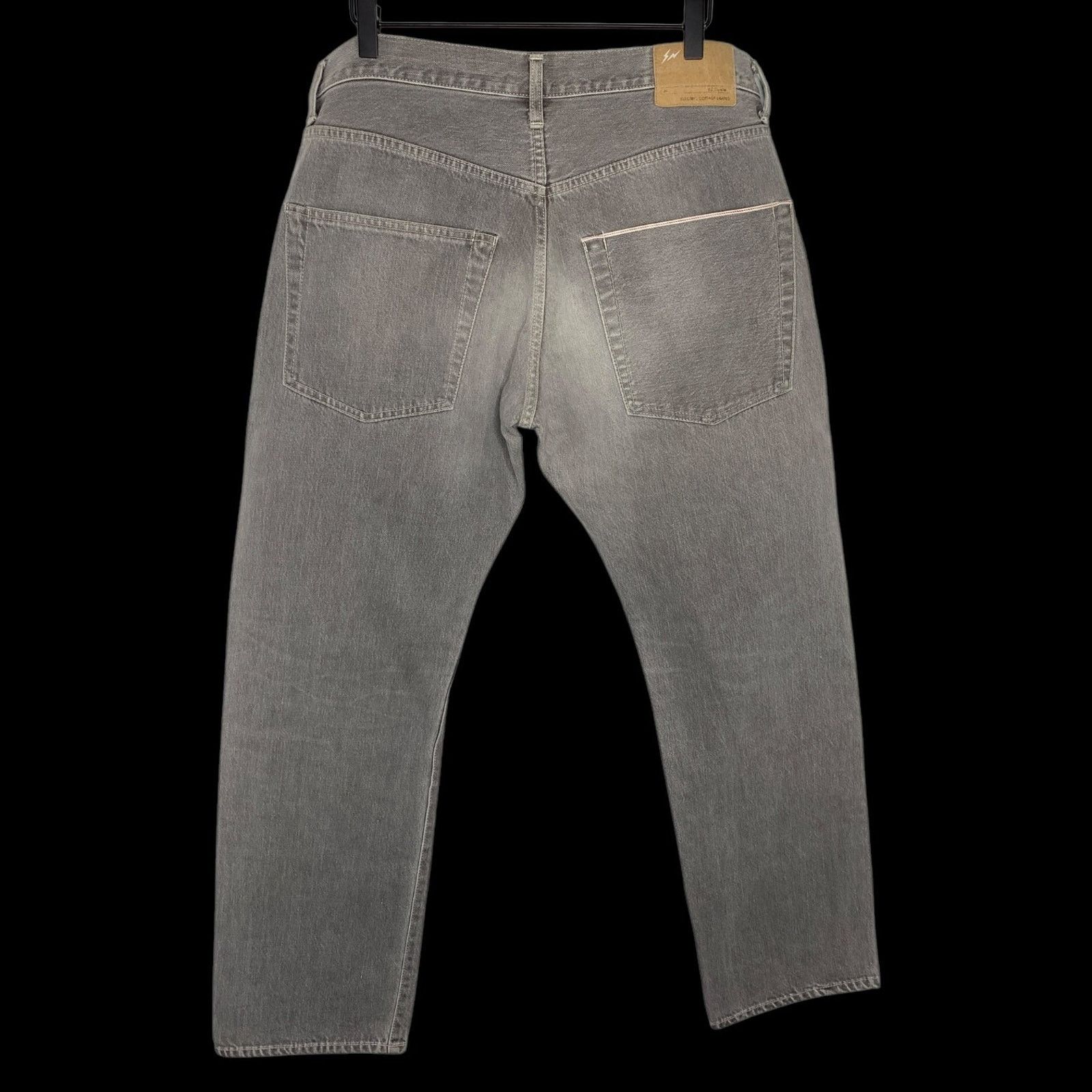 Electric Cottage Washed Selvedge Denim Jeans (Gray) Size US 34 / EU 50 - 2 Thumbnail