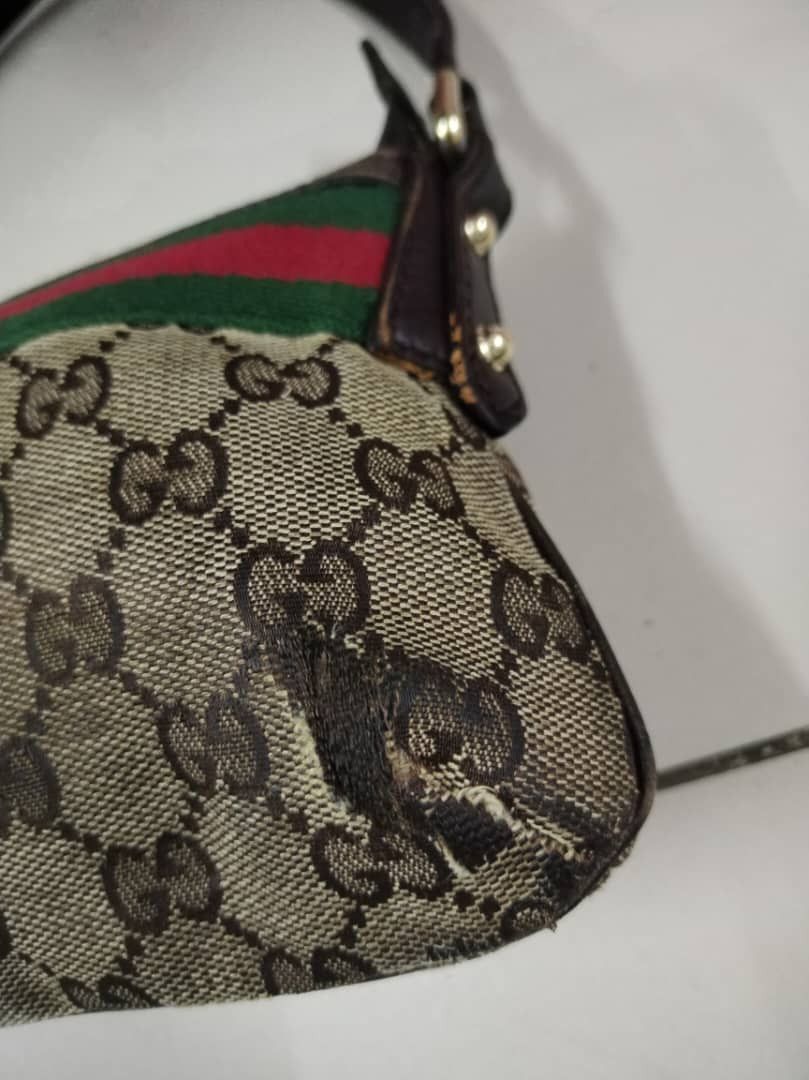 Gucci × Vintage Final Drop🔥Vtg Gucci Sherry Line GG Pattern Mini Hand Bag Size ONE SIZE - 7 Thumbnail