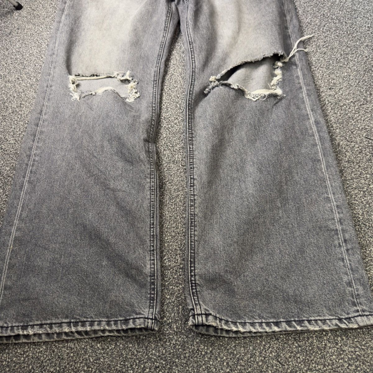 Japanese Brand Avant Garde Baggy Fatalism Black Wild Destroyed Wide Fit Size US 34 / EU 50 - 5 Thumbnail
