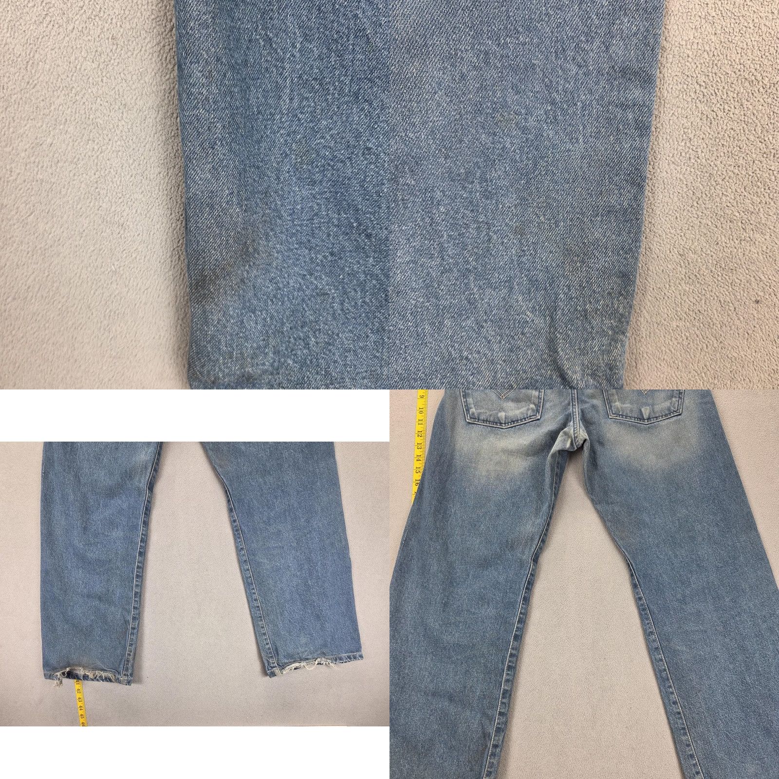 Levi's Levis Jeans Mens Blue 33x30 Engineered VTG Twisted Flap Pocket Distressed Pockets Button Size US 33 - 10 Thumbnail