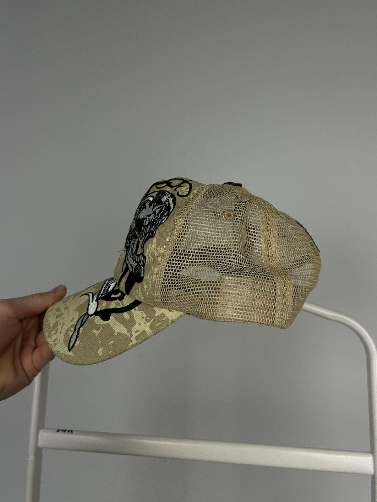 Affliction × Japanese Brand Affliction Skull Trucker Cap Y2K Avant-Garde Vintage Size ONE SIZE - 4 Thumbnail