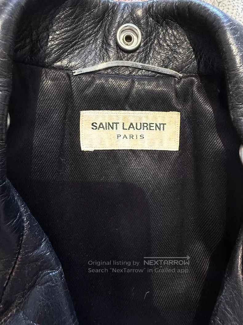 Saint Laurent Paris Saint Laurent Paris Distressed Leather Jacket Size US S / EU 44-46 / 1 - 5 Thumbnail