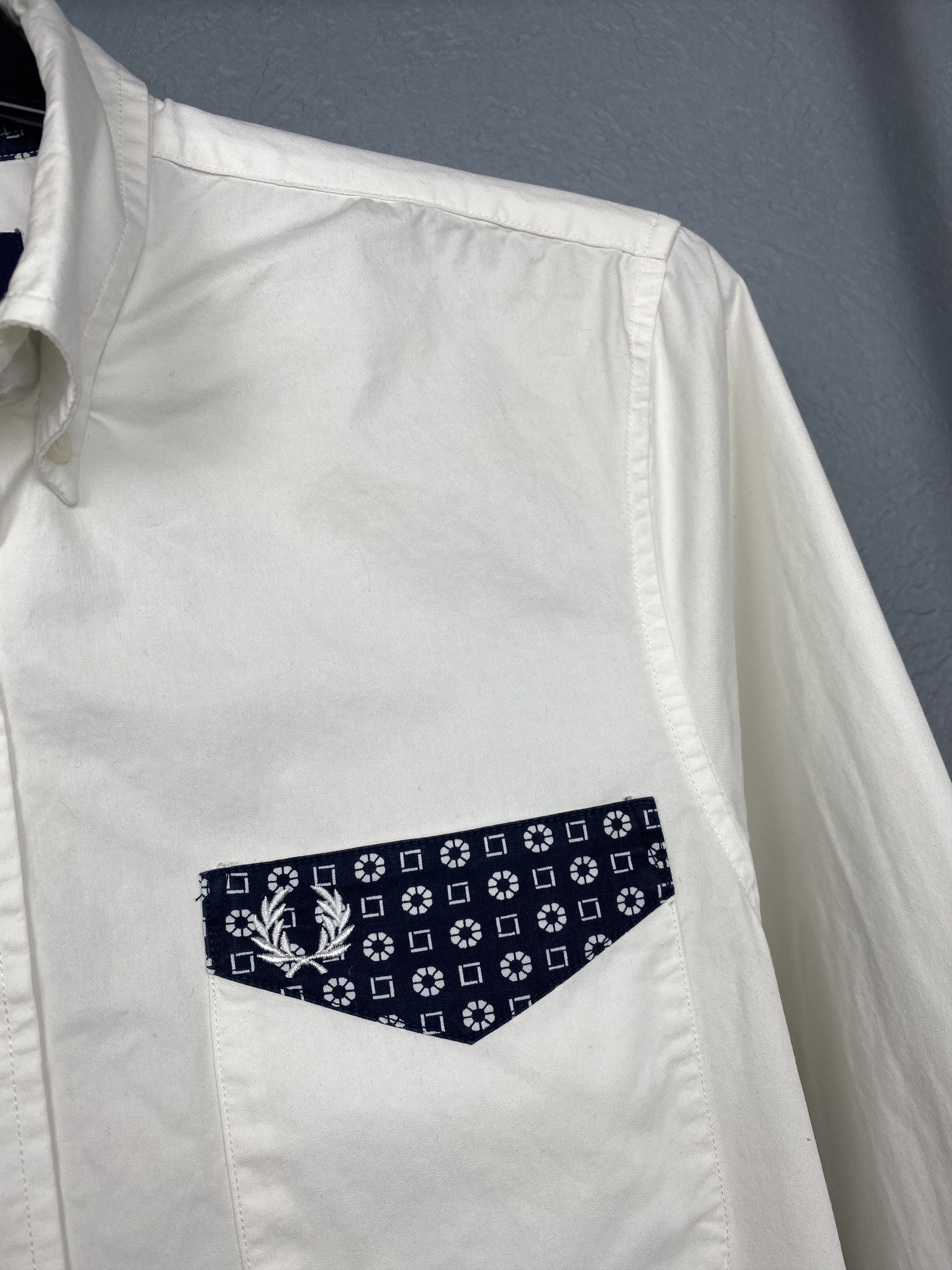 Drake's × Fred Perry Fred Perry x Drakes Vintage Mens Long Sleeve Shirt Size US S / EU 44-46 / 1 - 3 Thumbnail