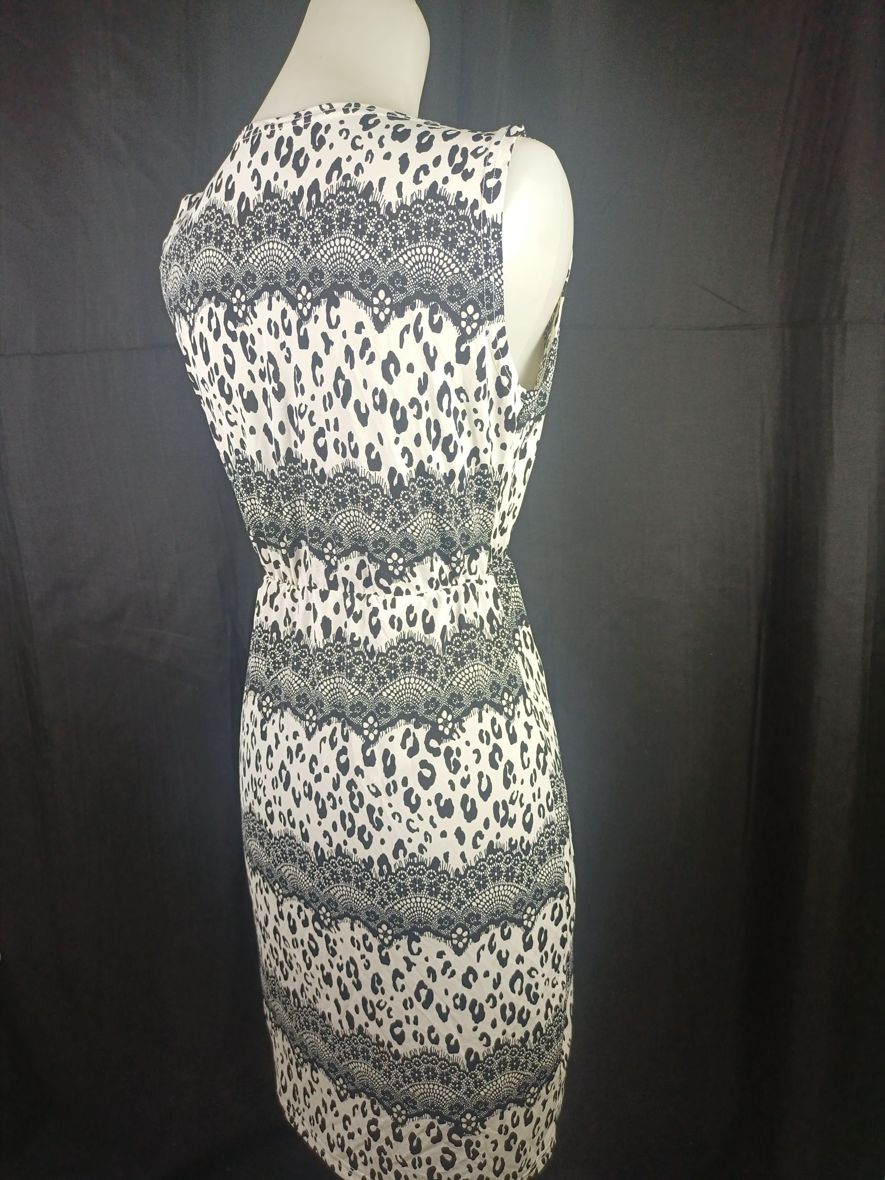 Designer × DressCamp × Japanese Brand GUMZZI Women's Sleeveless Dress Leopard Print Size M / US 6-8 / IT 42-44 - 16 Thumbnail