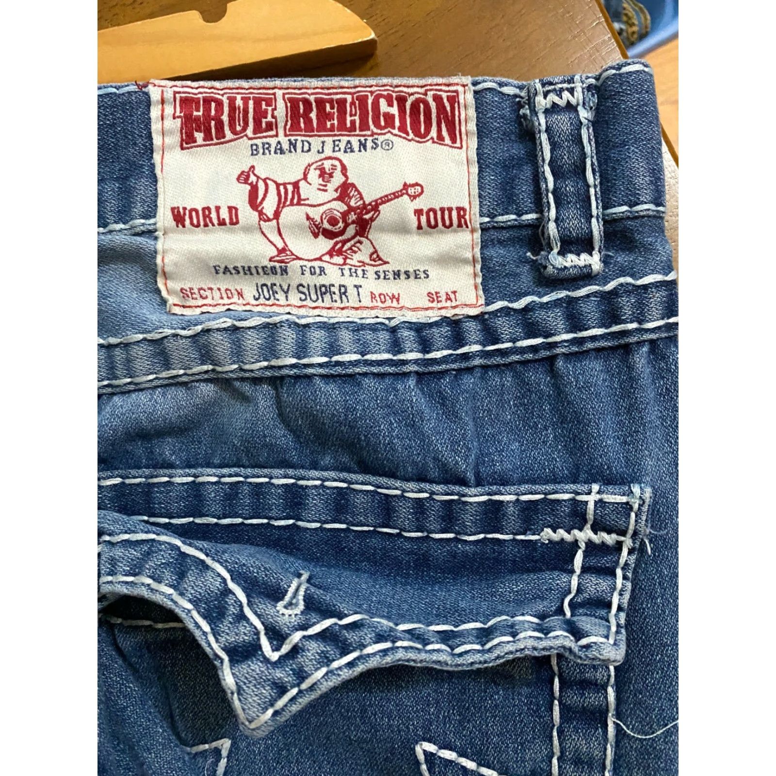 True Religion VINTAGE True Religion 42 men jeans Joey Super T straight leg denim pants blue Size US 42 / EU 58 - 6 Thumbnail
