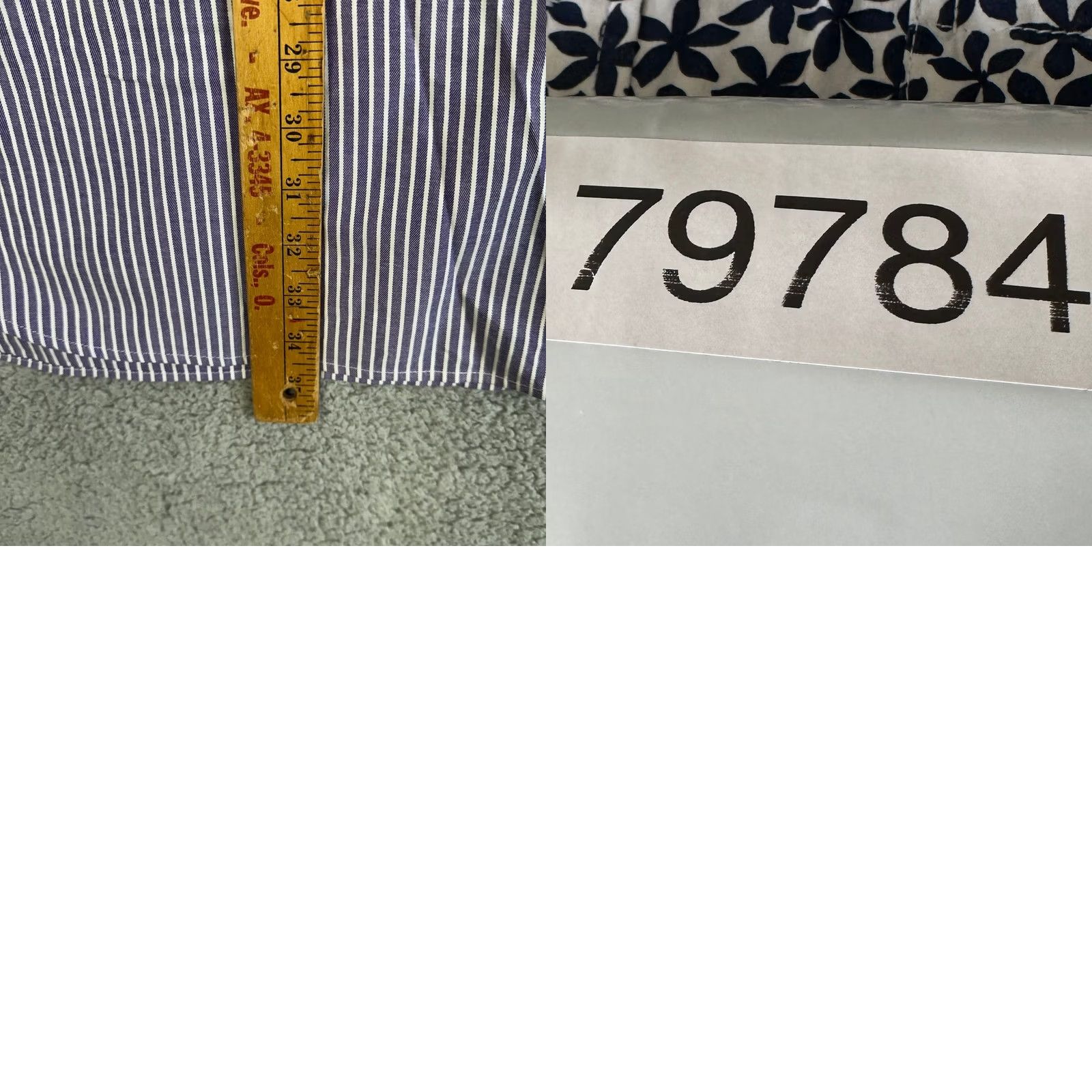 Vintage Fairlane Shirt Dress Men 2XL Tall Purple White Striped Button-Up Pocket Slim Fit Shirt Dress Size 48R - 8 Thumbnail