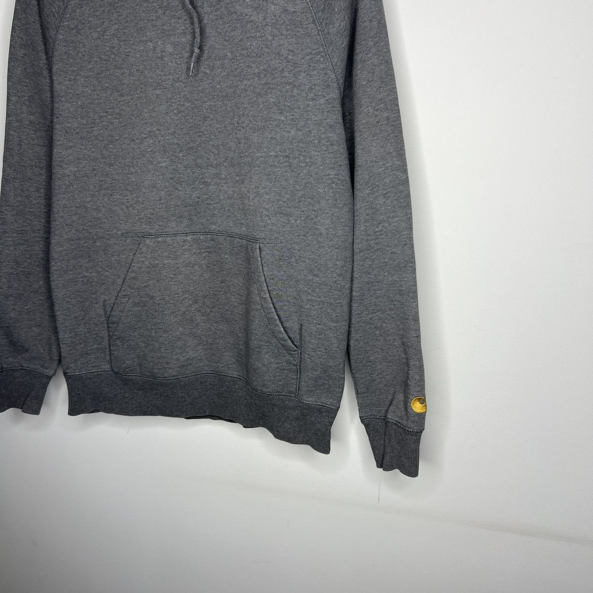 Carhartt × Carhartt Wip Carhartt WiP Grey Hoodie Gold Logo Hooded Chase Sweat Size US S / EU 44-46 / 1 - 2 Thumbnail