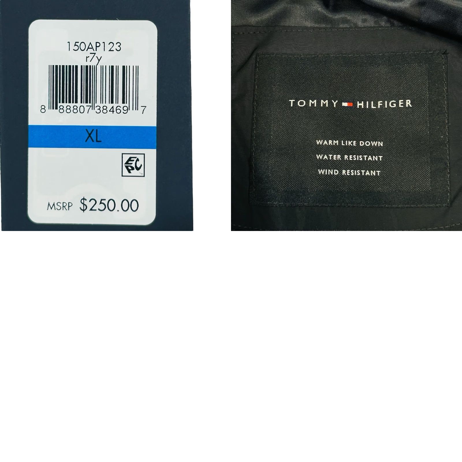 Tommy Hilfiger Tommy Hilfiger Men’s Hooded Puffer Jacket XL Blue Quilted Winter Coat Jacket Size US XL / EU 56 / 4 - 8 Thumbnail