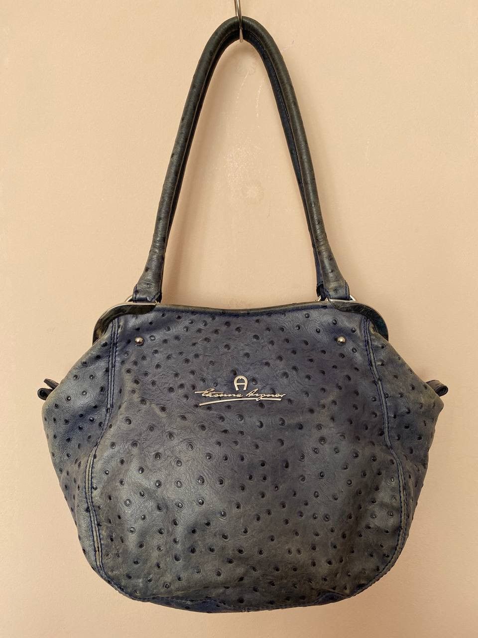 Etienne Aigner Etienne Aigner Shoulder Bags Blue ostrich leather Size ONE SIZE - 1 Thumbnail
