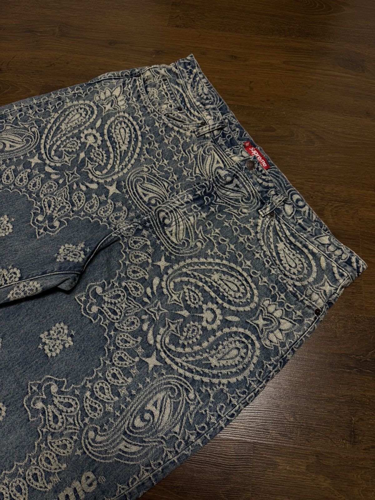 Supreme Supreme Bandana Jacquard Baggy Jean Blue Size US 38 / EU 54 - 3 Thumbnail