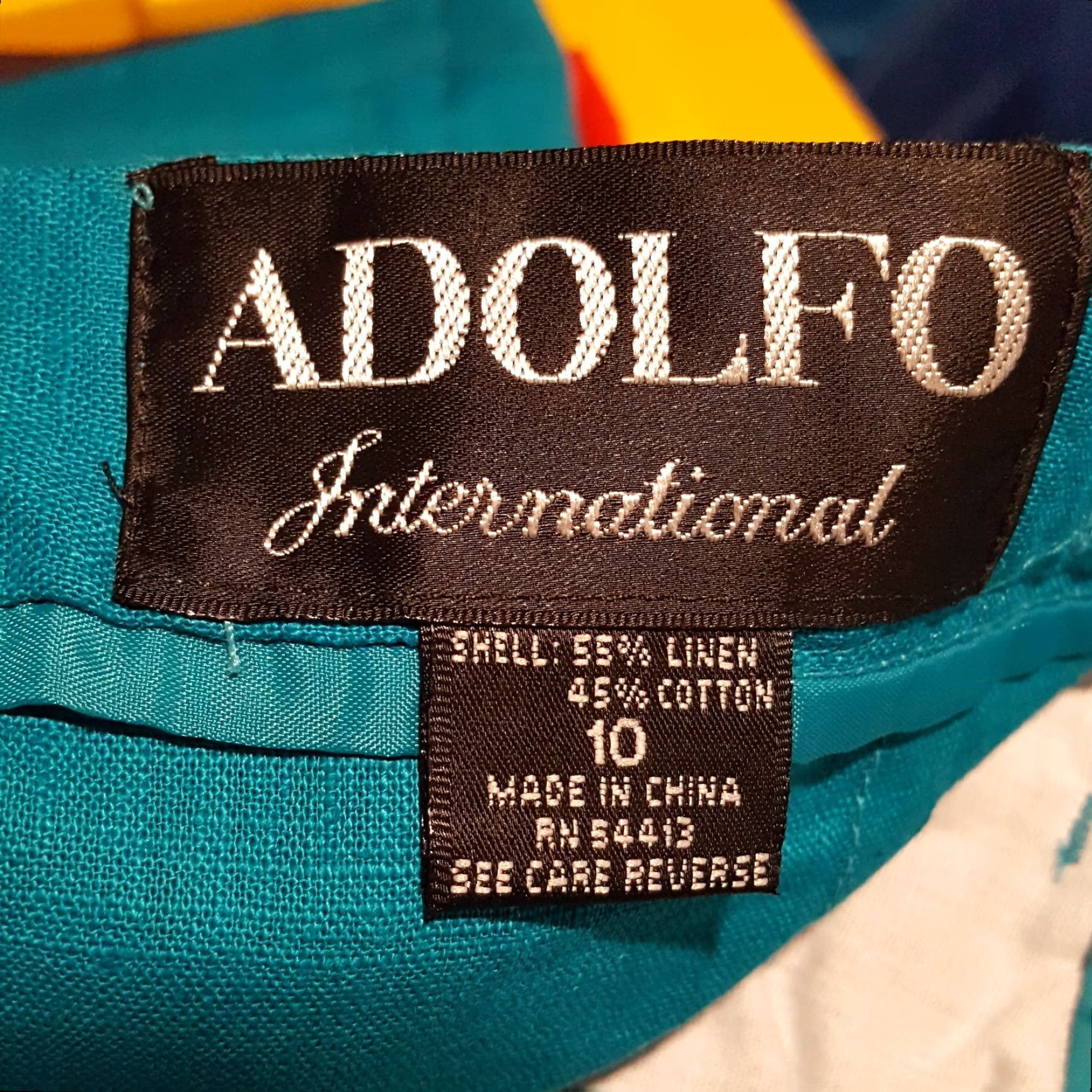 Vintage VTG Adolfo Golf Teal Pleated Women's Size 10 Retro Chino Tennis Outdoor Shorts Size 29" - 7 Thumbnail