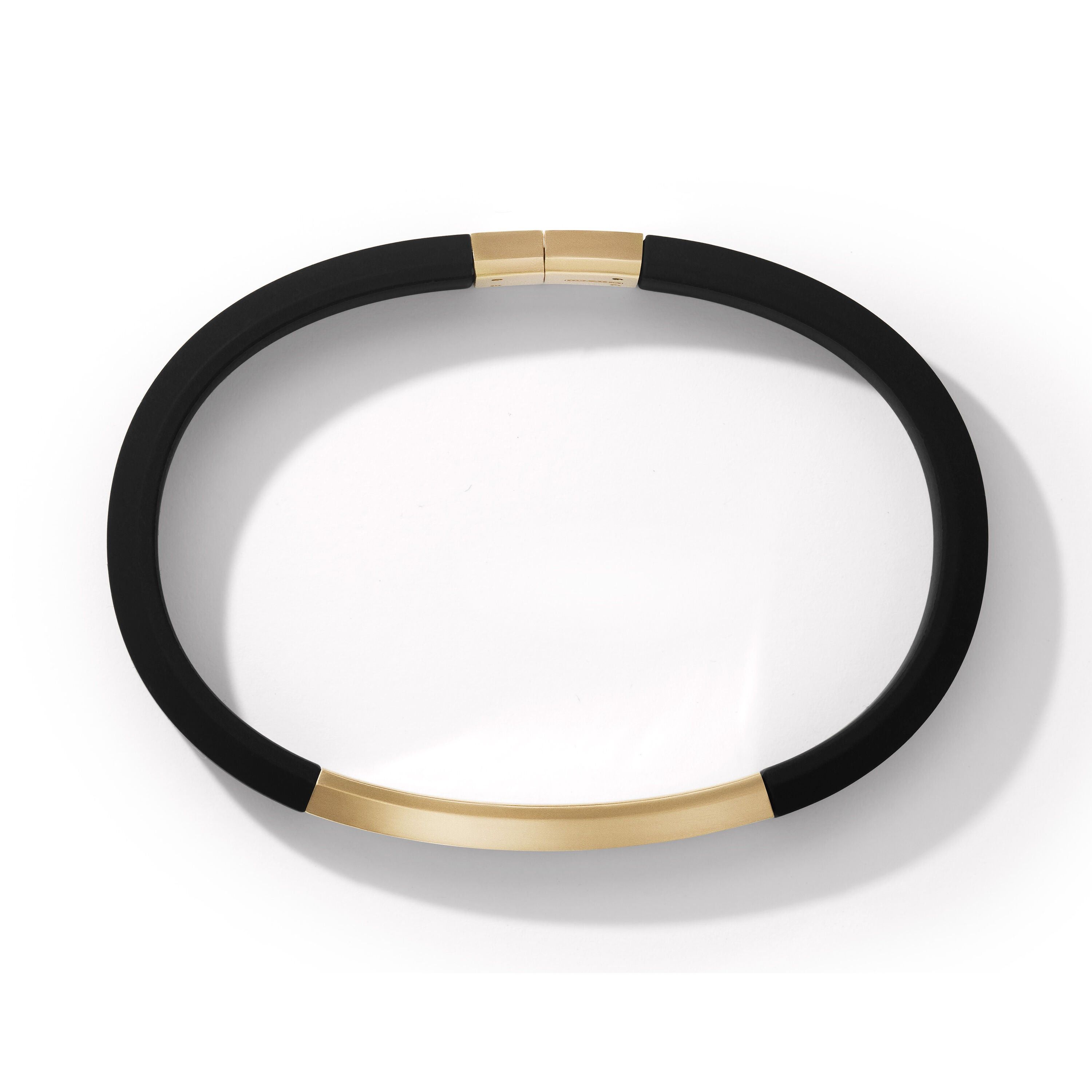 David Yurman oc11z1025 Bracelet in Black Rubber with 18K Yellow Gold Size ONE SIZE - 2 Thumbnail