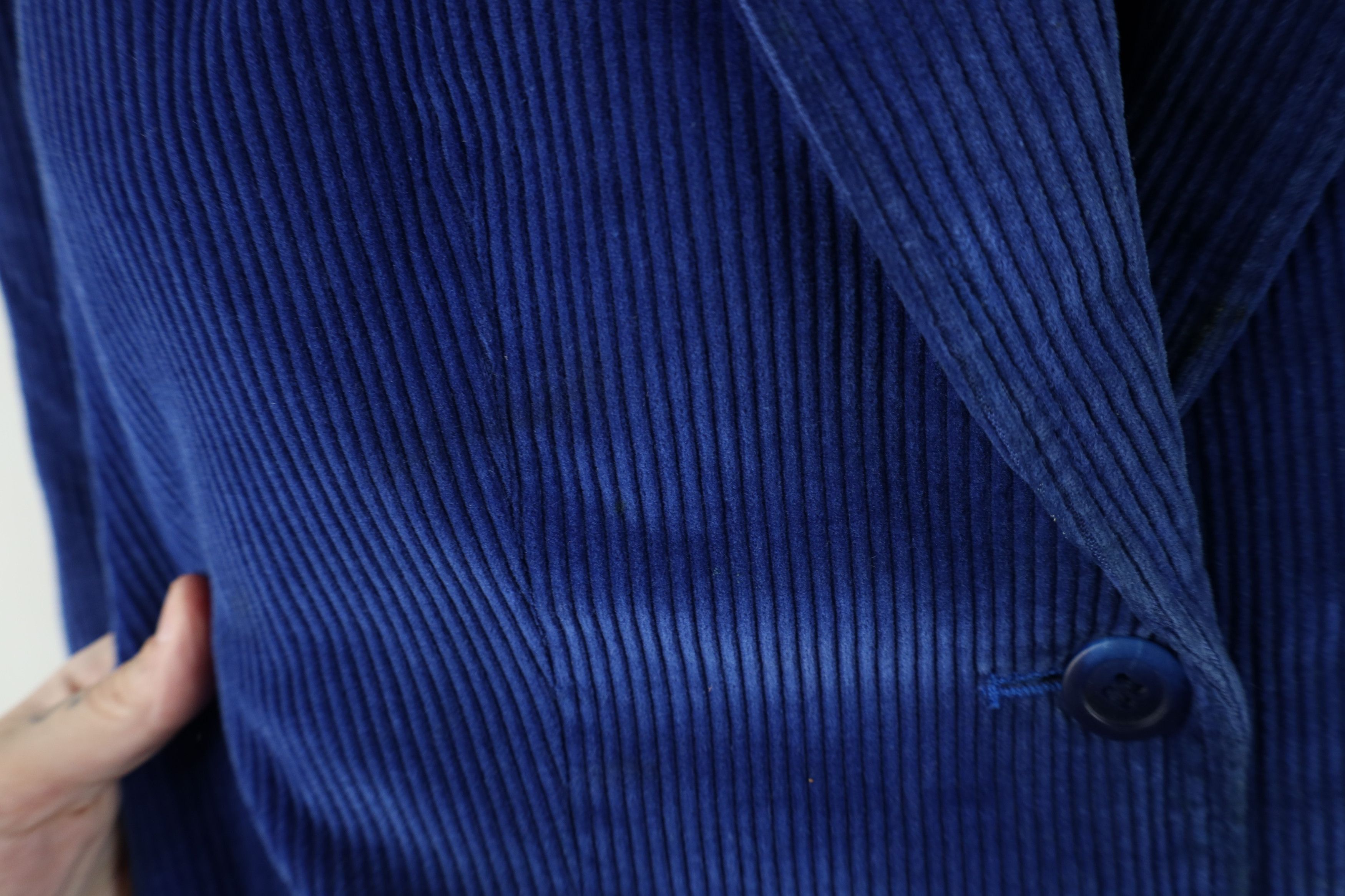 Vintage Vintage 70s Streetwear Corduroy Suit Blazer Jacket Blue Size XXL / US 16-18 / IT 52-54 - 8 Thumbnail