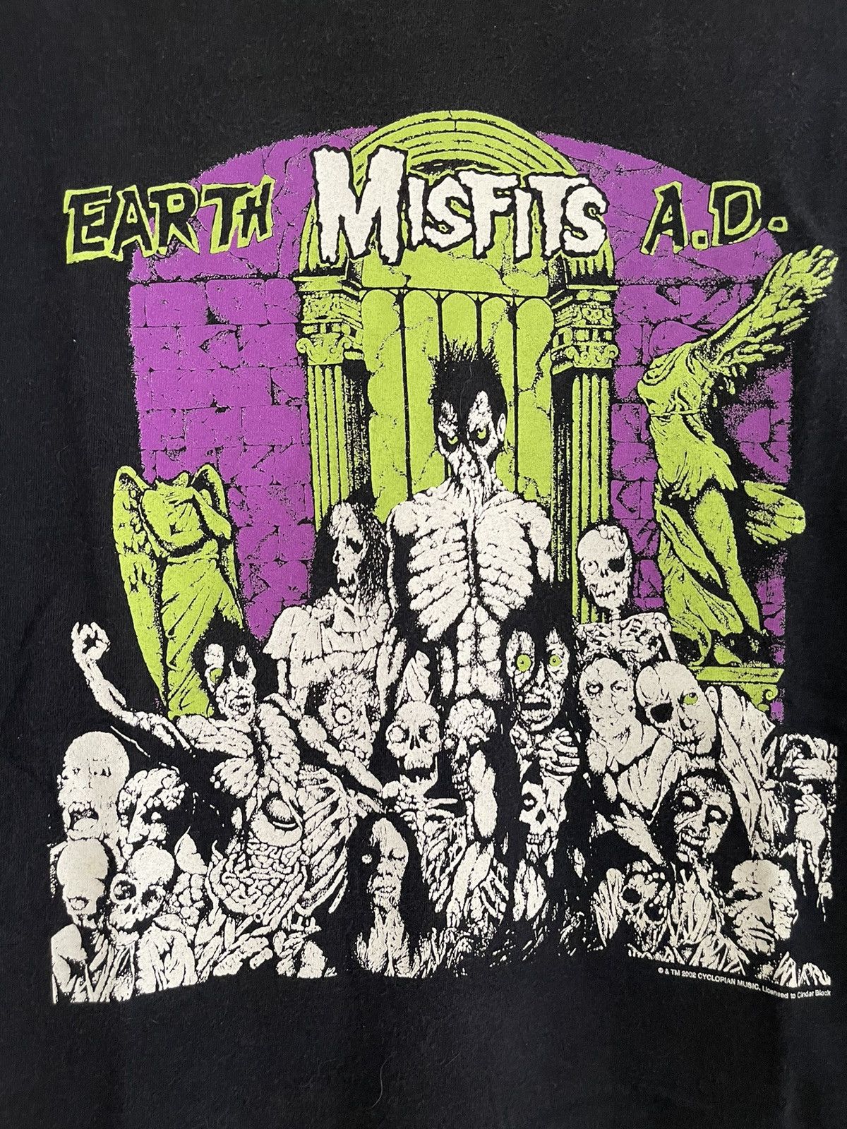 Band Tees × Vintage Vintage 2002 Misfits Earth AD Cinderblock Size US S / EU 44-46 / 1 - 2 Thumbnail
